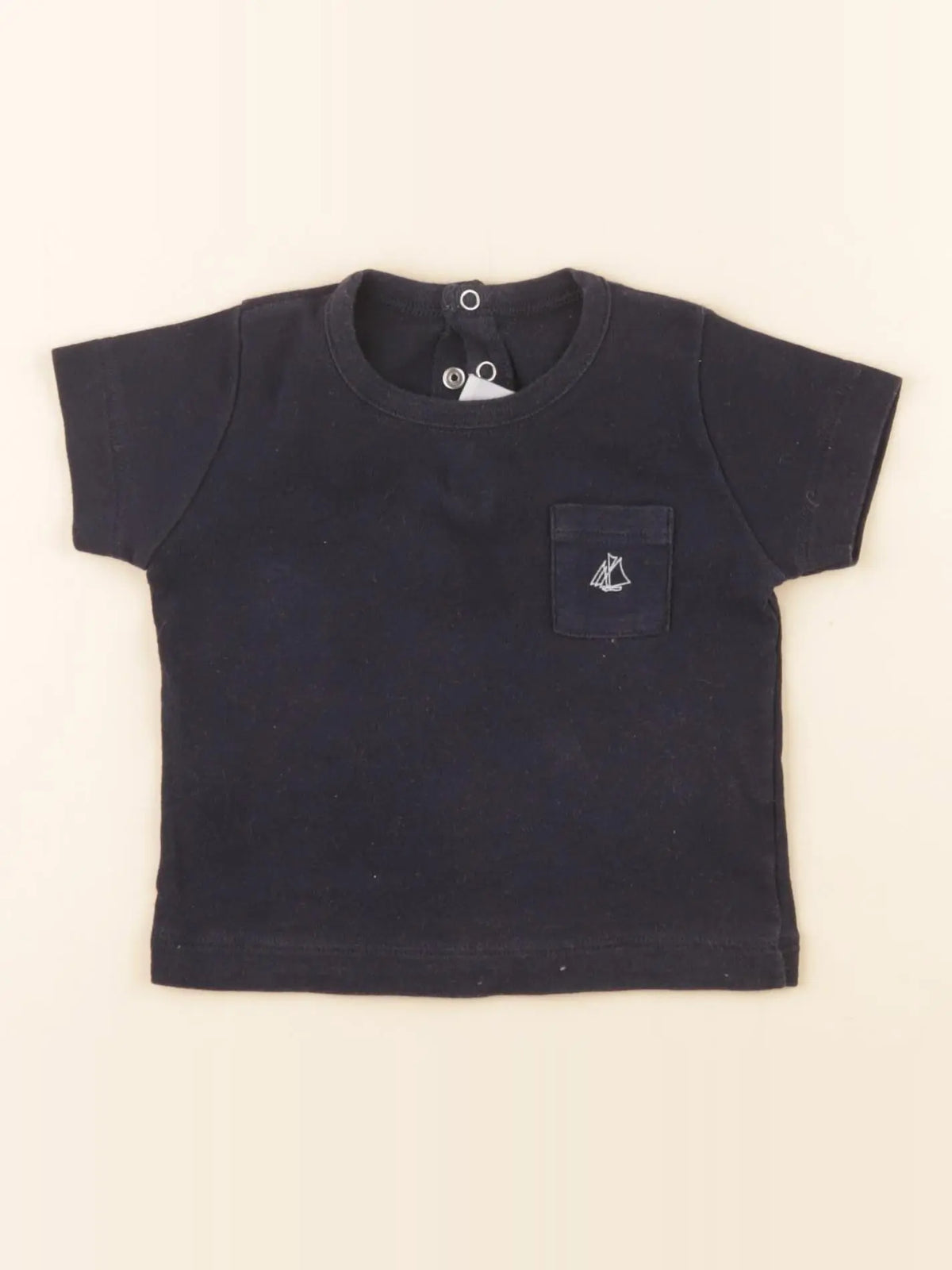 Petit Bateau - tee-shirt bleu - 6 mois