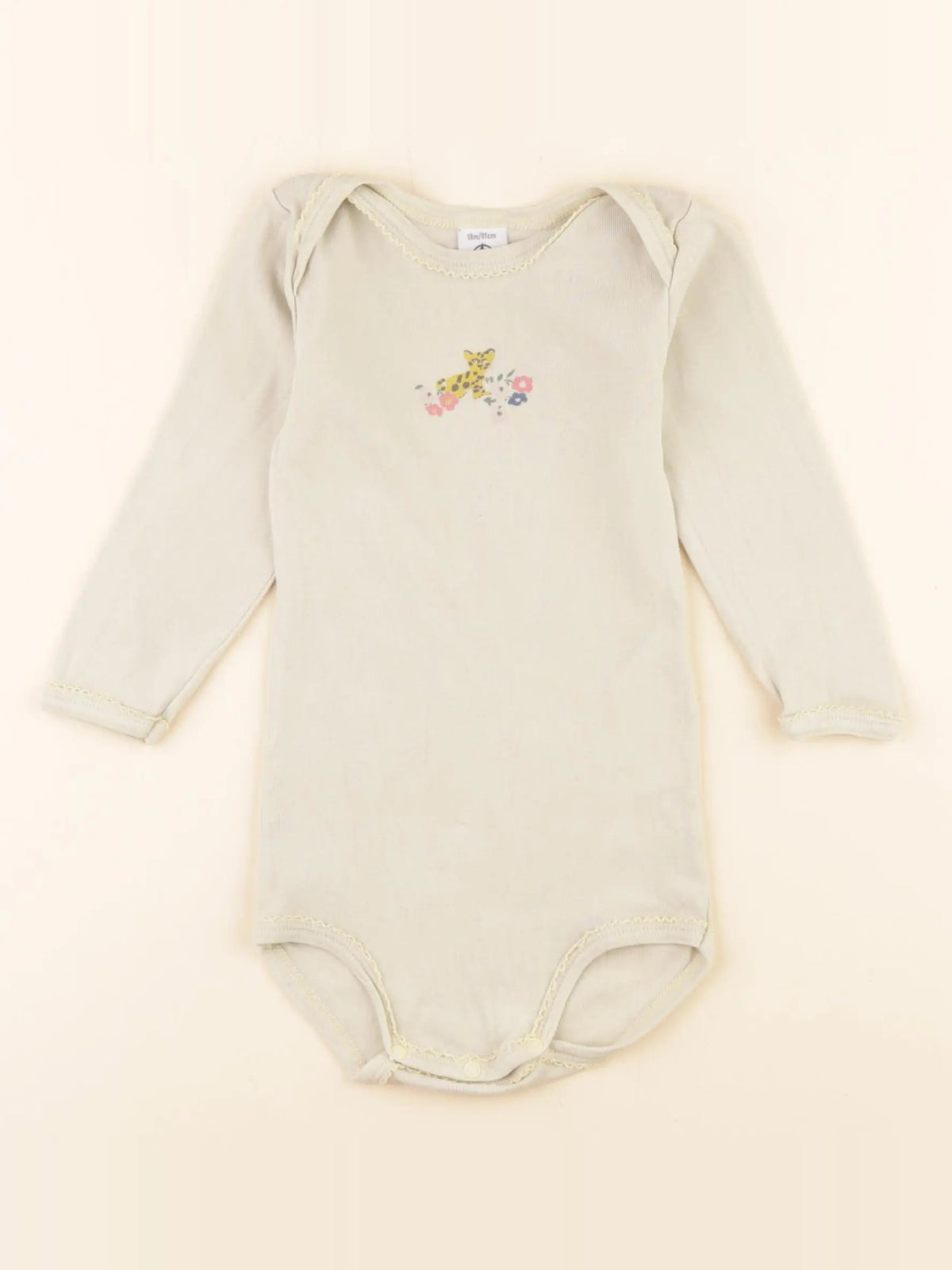 Petit Bateau - body jaune - 18 mois