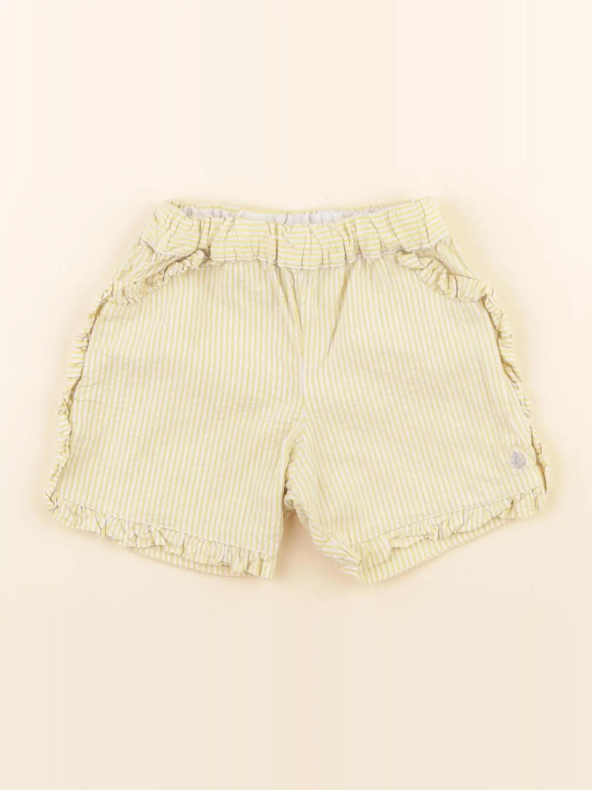 Petit Bateau - short jaune - 18 mois