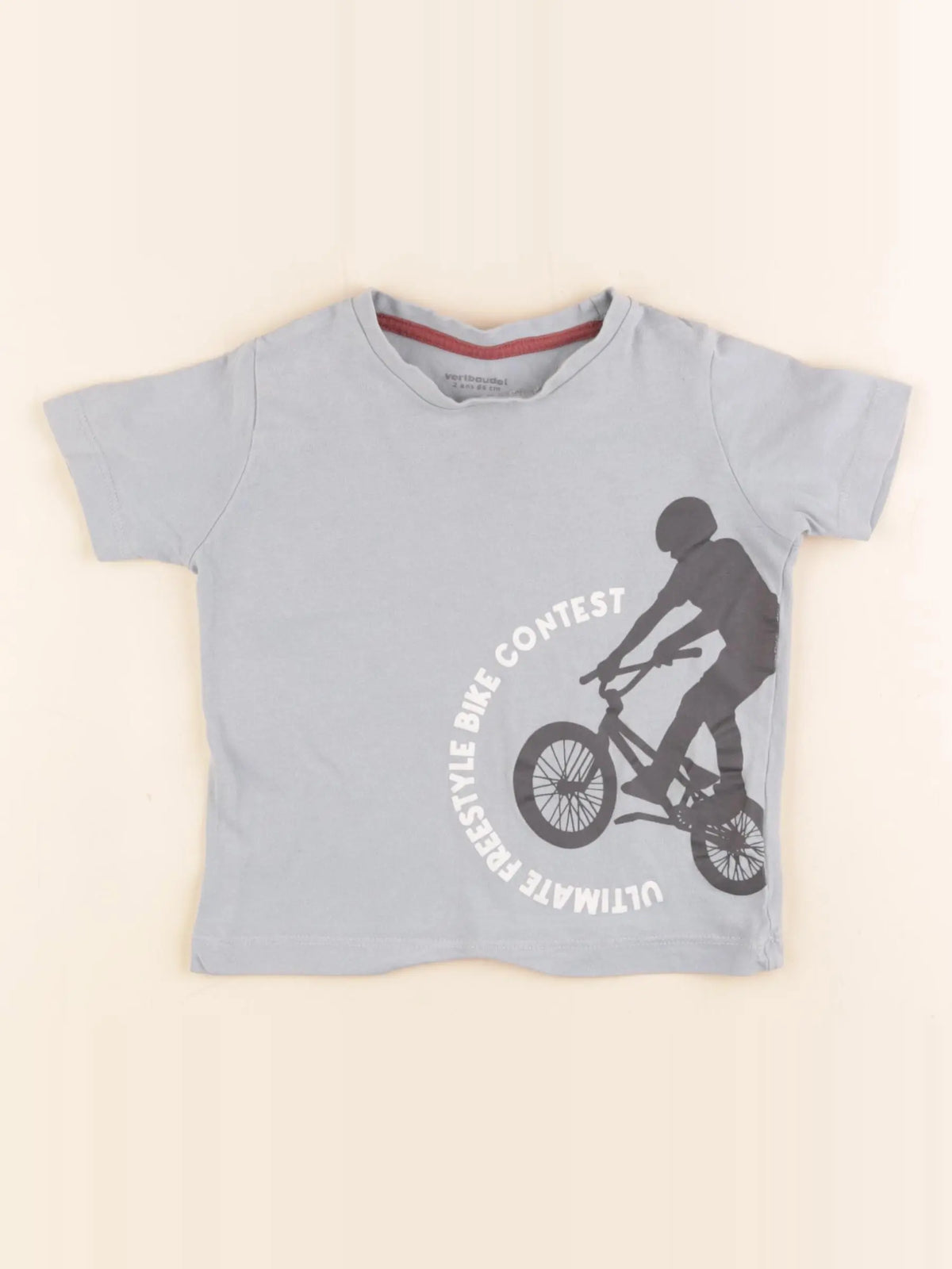 Vertbaudet - tee-shirt bleu - 2 ans
