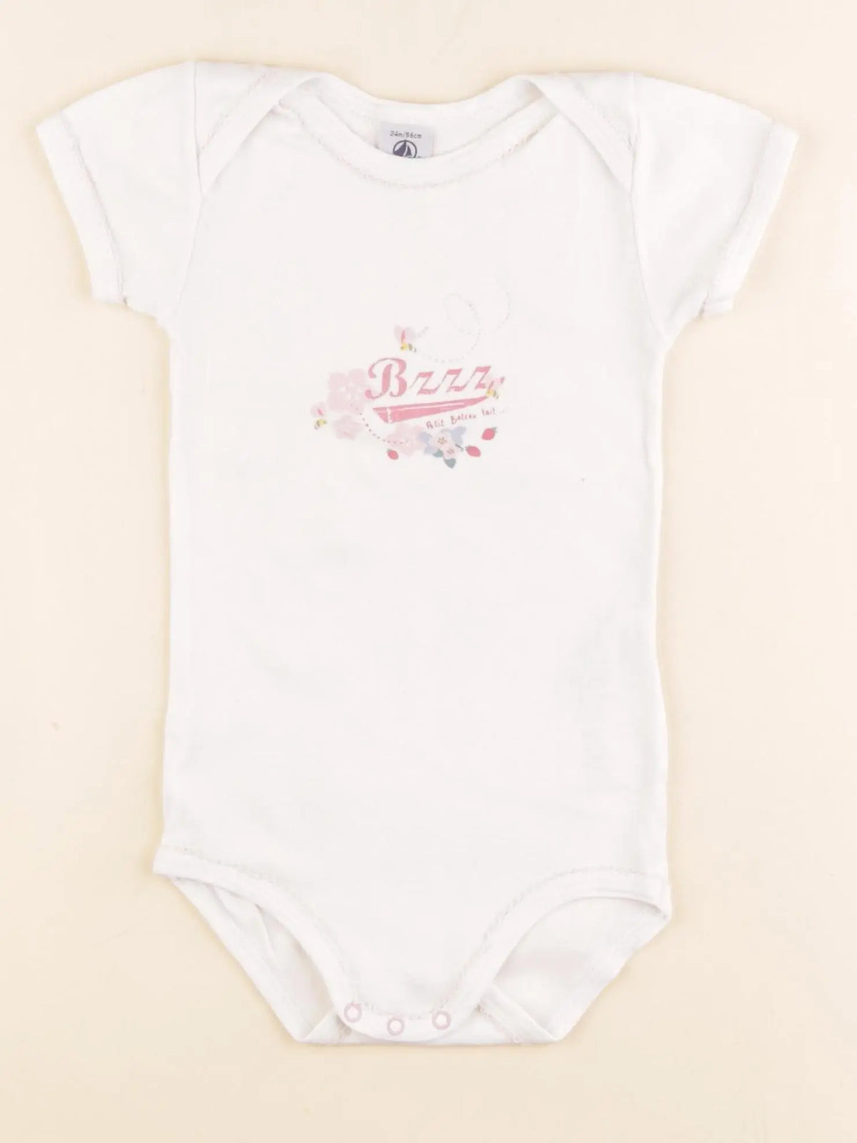 Petit Bateau - body blanc - 2 ans