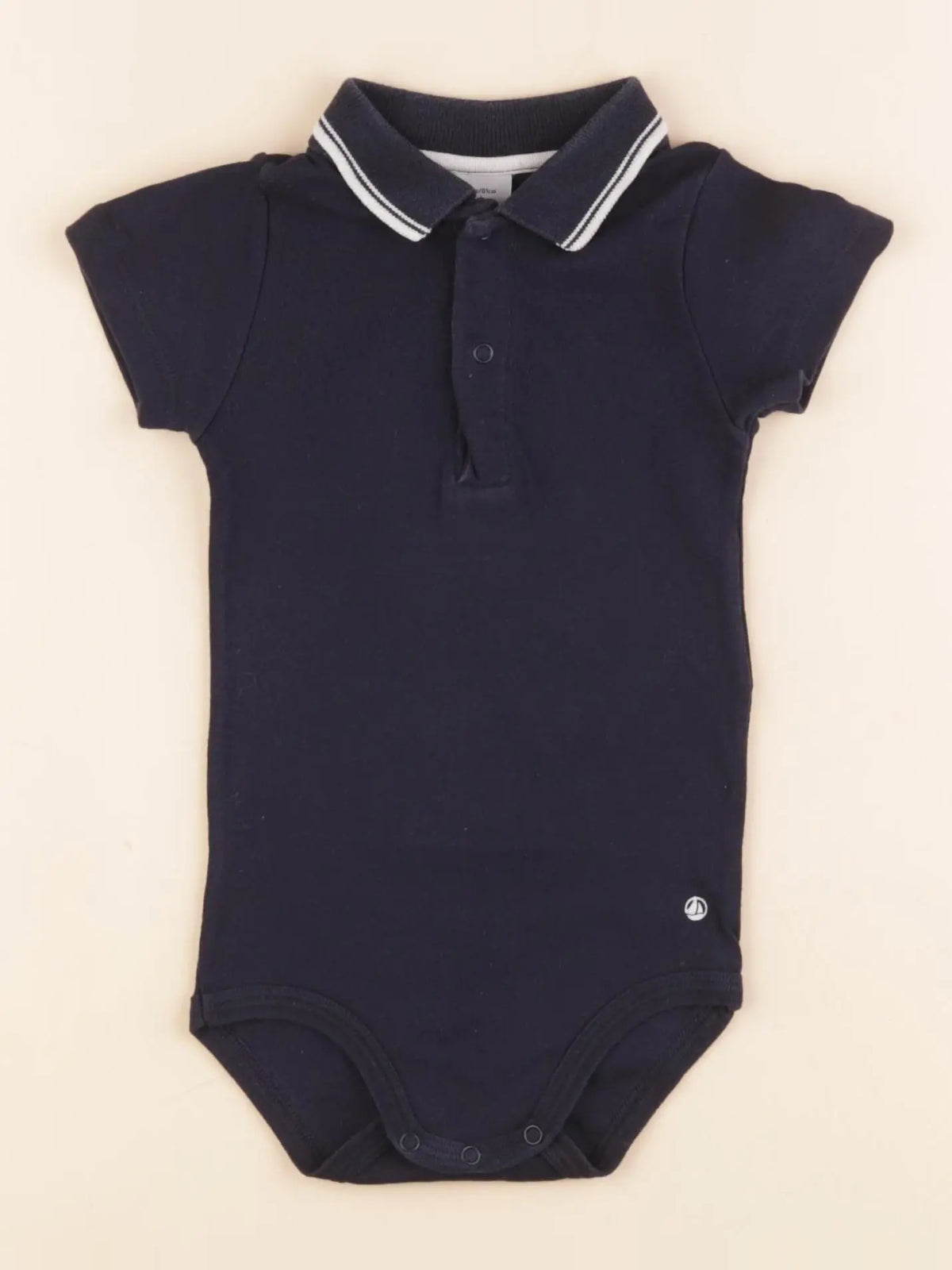 Petit Bateau - body à col bleu - 18 mois