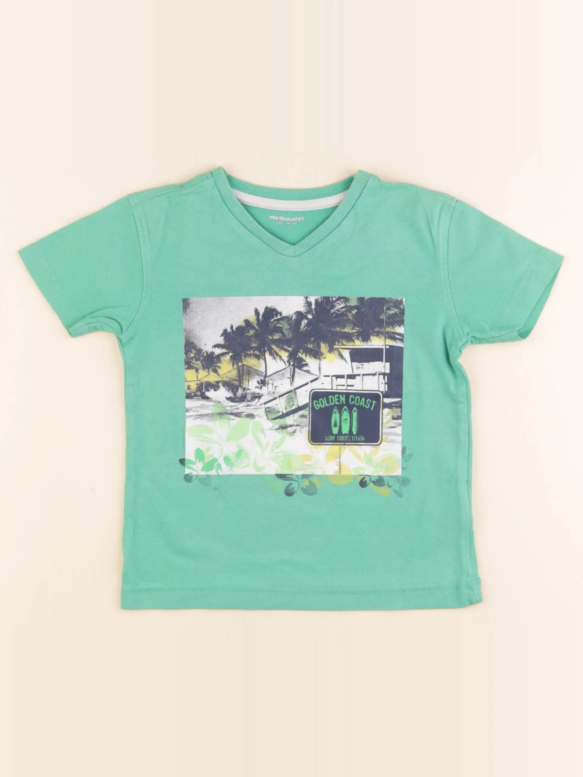 Vertbaudet - tee-shirt vert - 3 ans