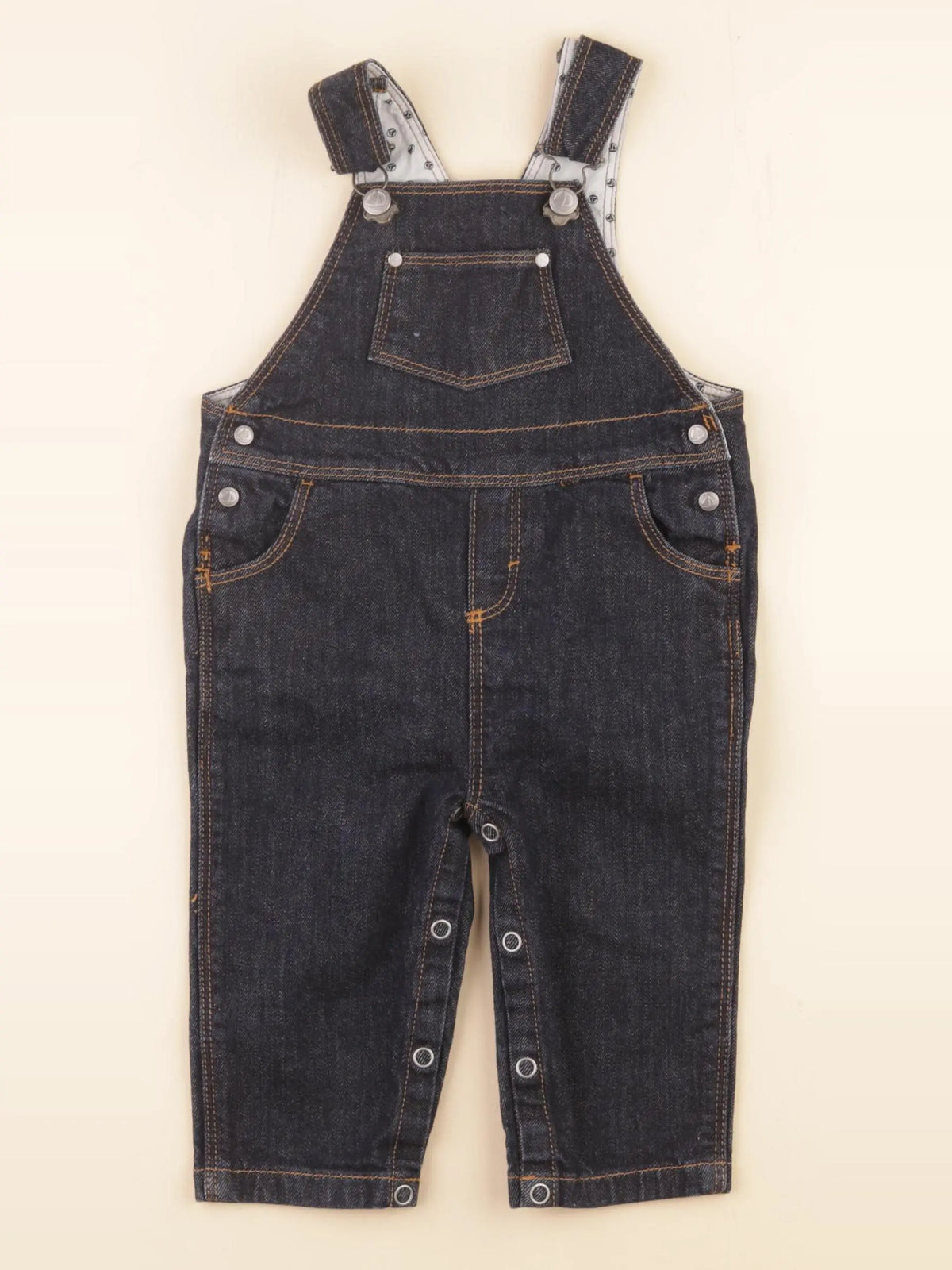 Petit Bateau - salopette bleu - 6 mois