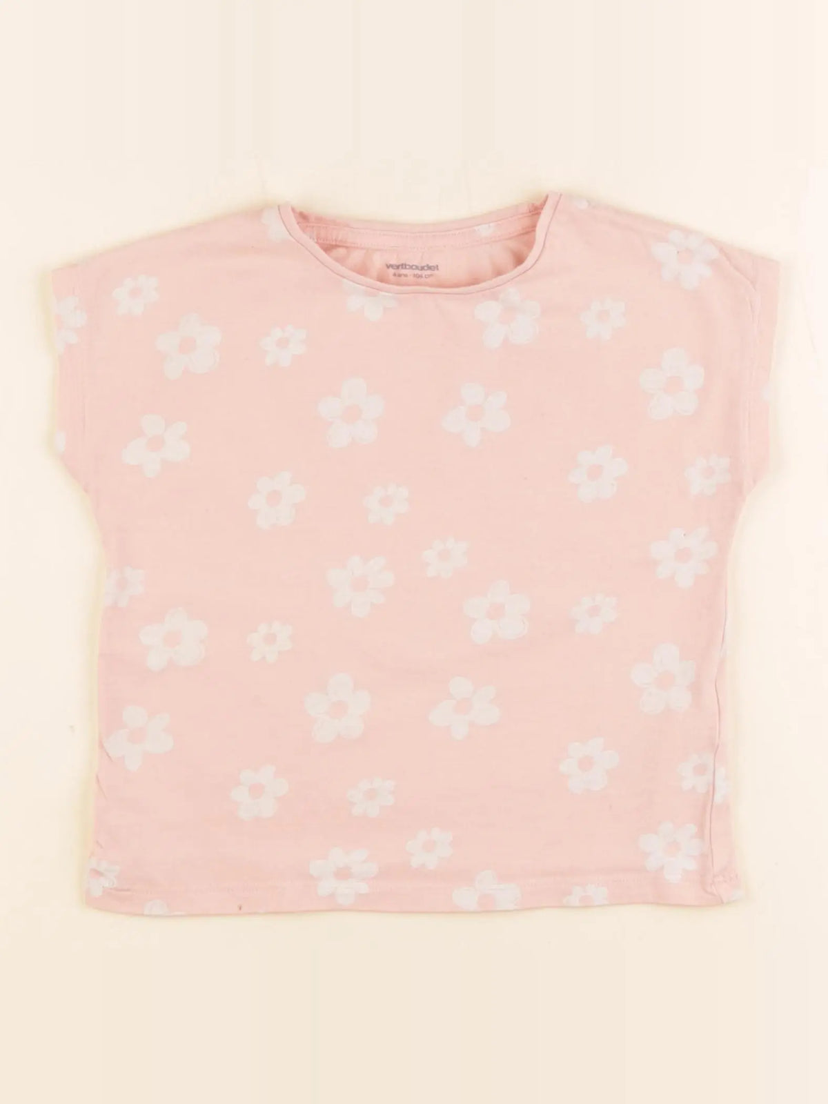 Vertbaudet - tee-shirt rose - 4 ans