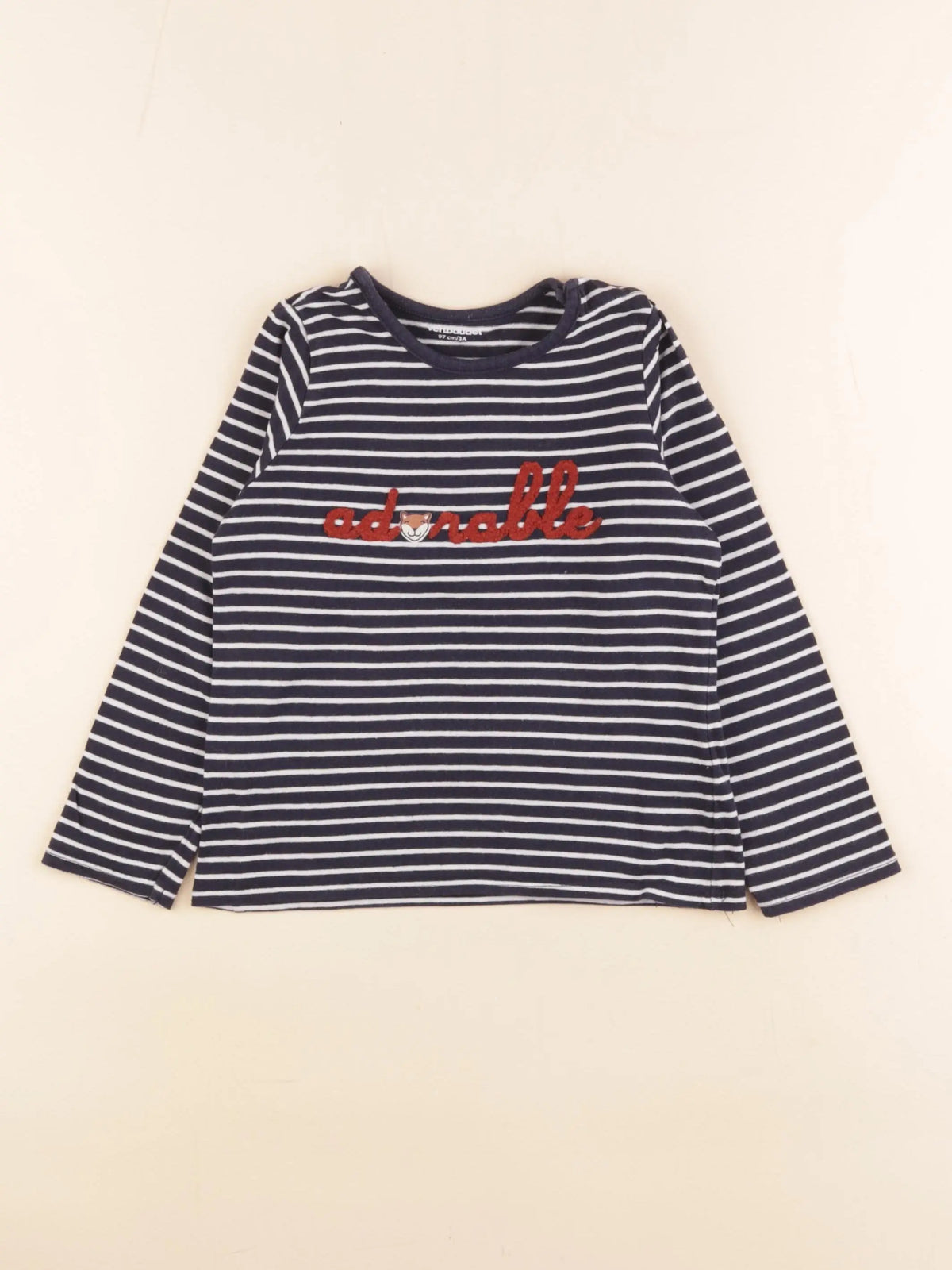 Vertbaudet - tee-shirt bleu - 3 ans