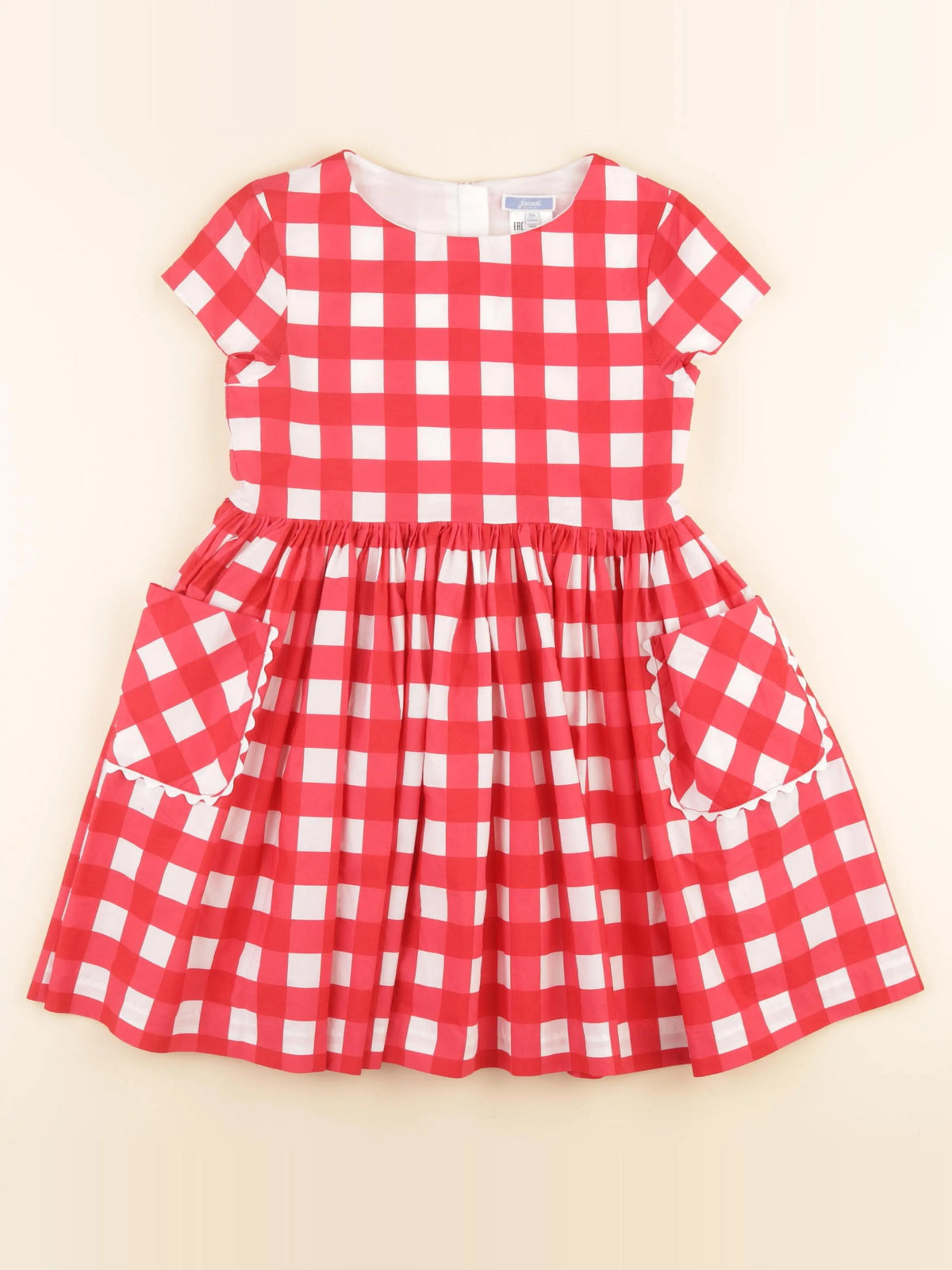 Jacadi - robe blanc, rouge - 8 ans