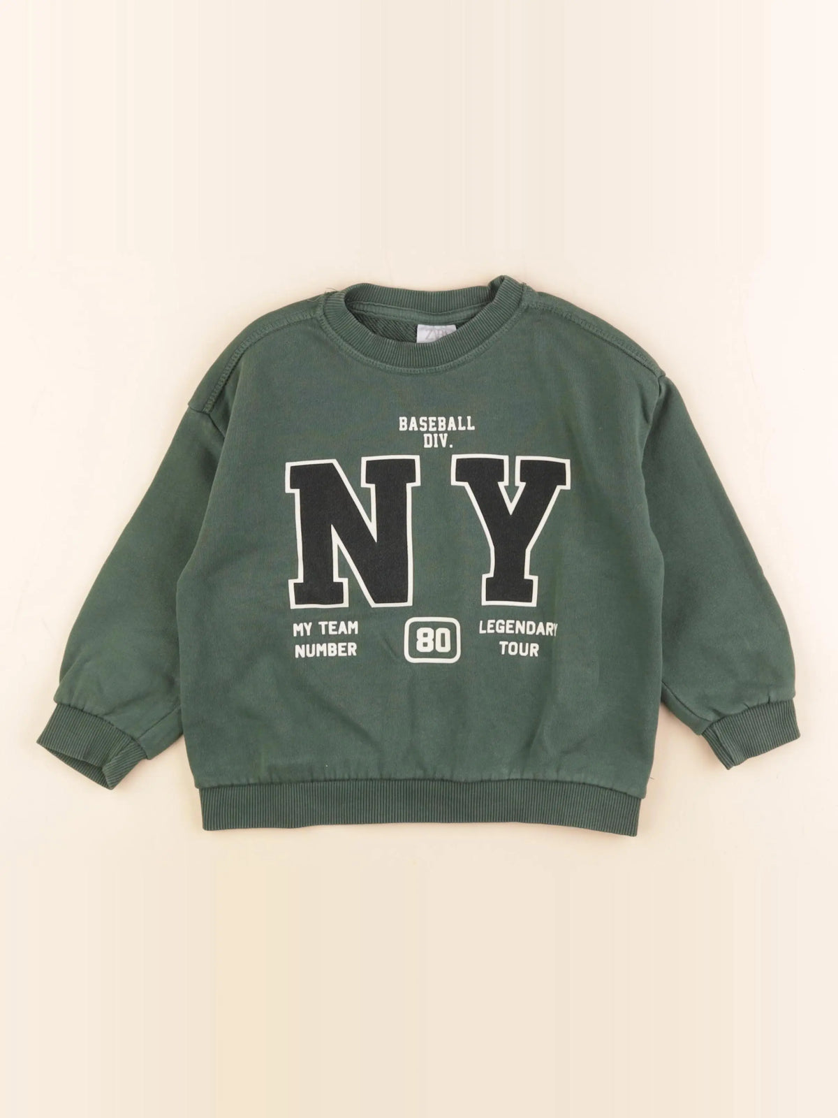 Zara - sweat vert - 3 ans