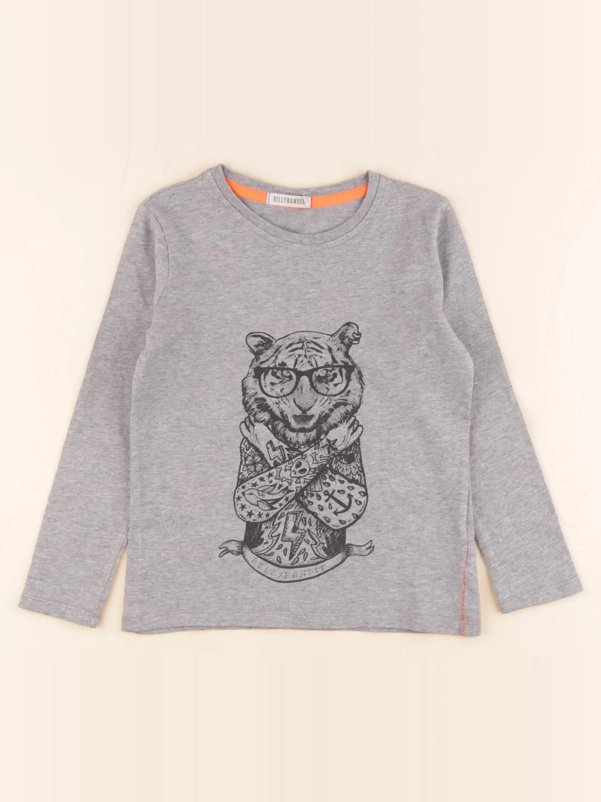 Billy Bandit - tee-shirt gris - 5 ans