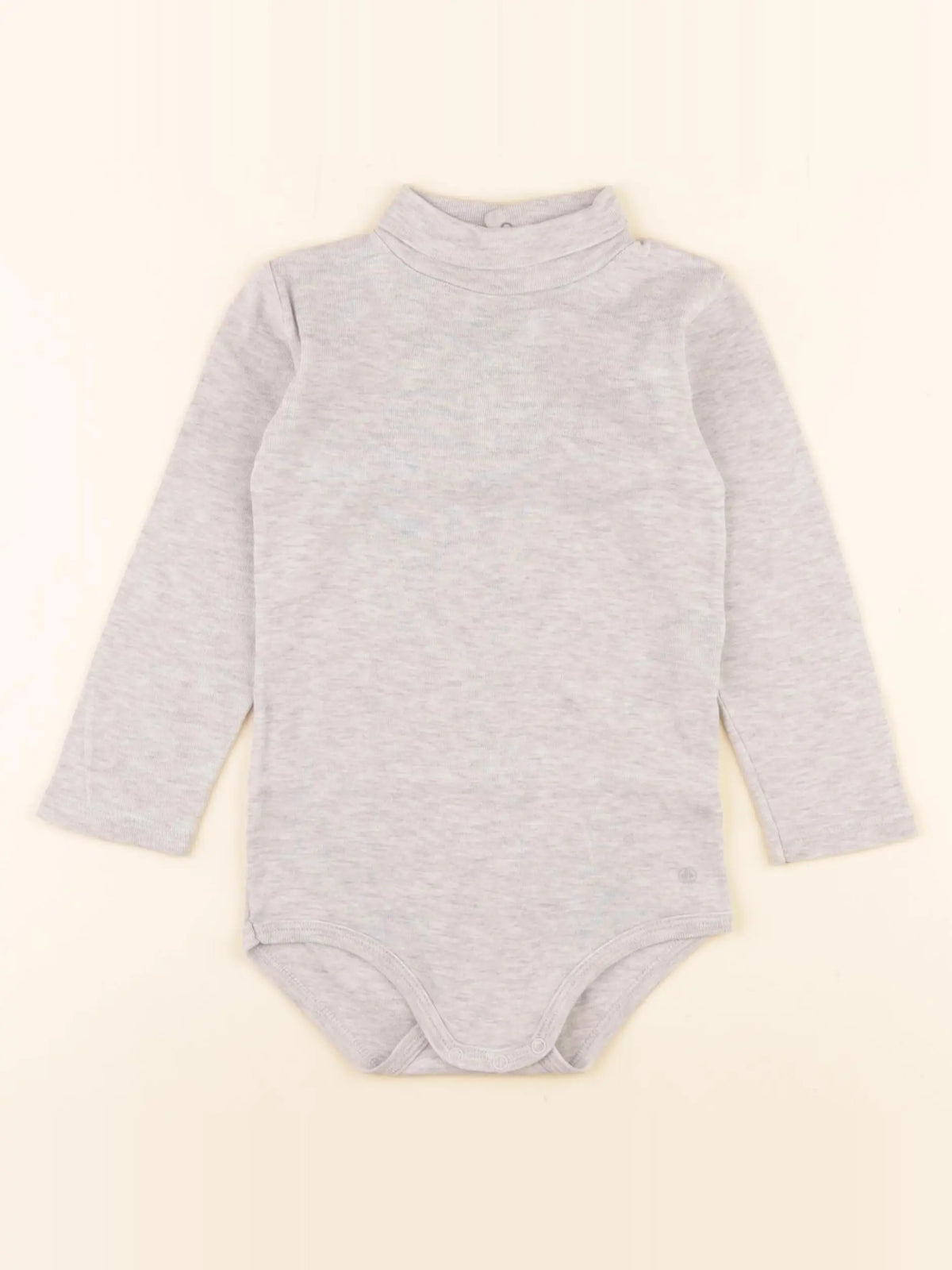 Petit Bateau - body à col gris - 24 mois