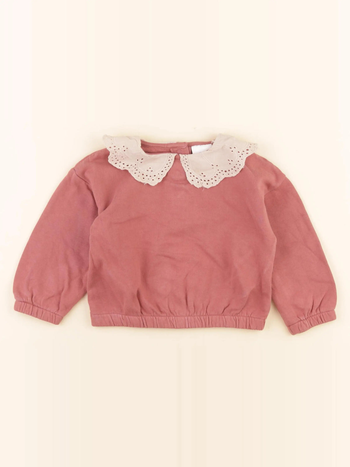 Vertbaudet - sweat rose - 24 mois