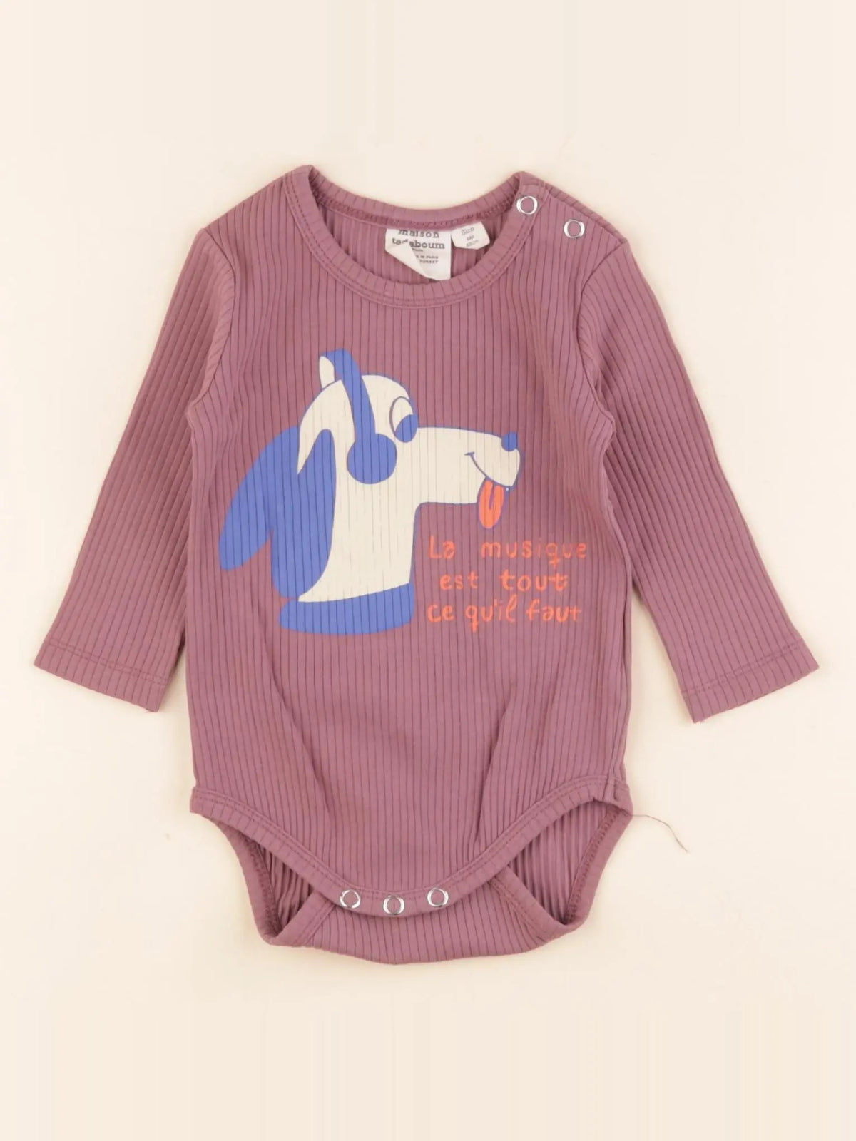 Maison Tadaboum - body violet - 6 mois