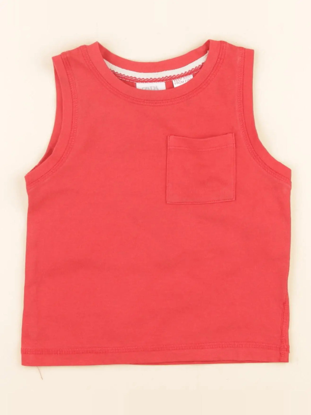 Zara - débardeur rouge - 9/12 mois