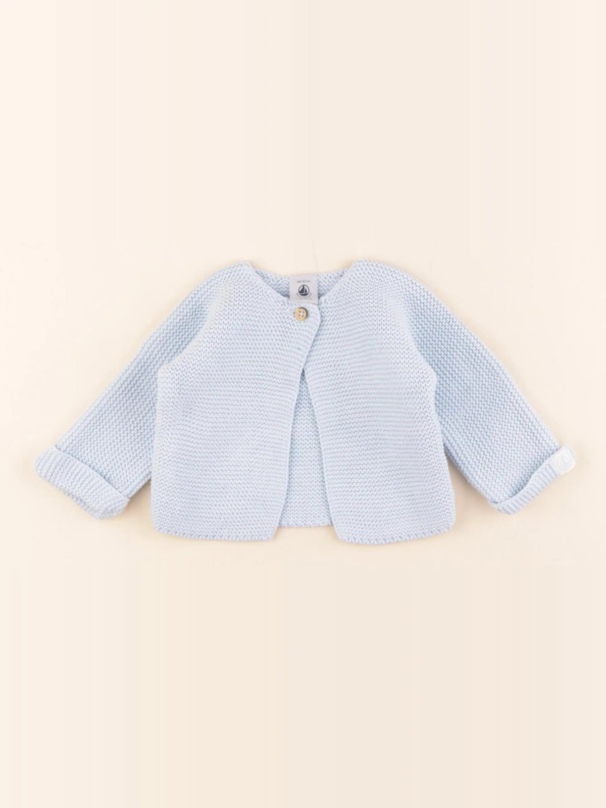 Petit Bateau - gilet bleu - 6 mois