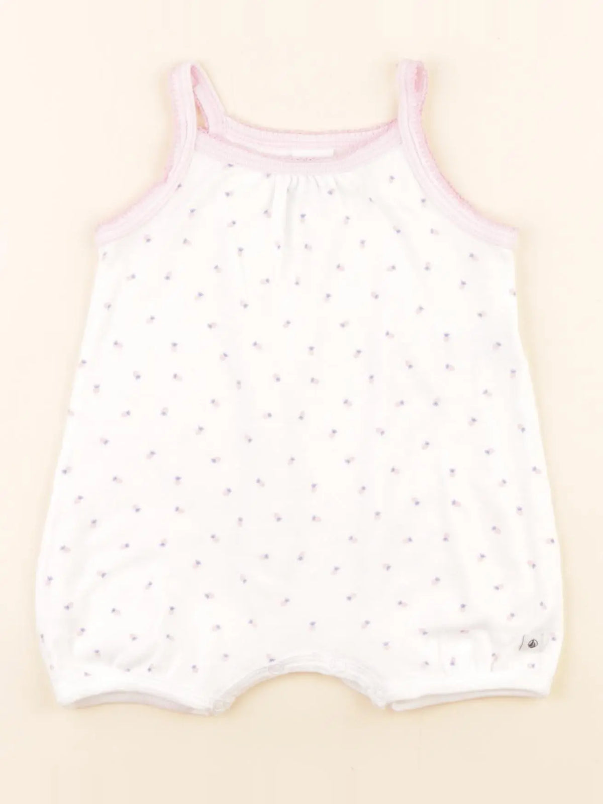 Petit Bateau - pyjama coton blanc - 3 mois
