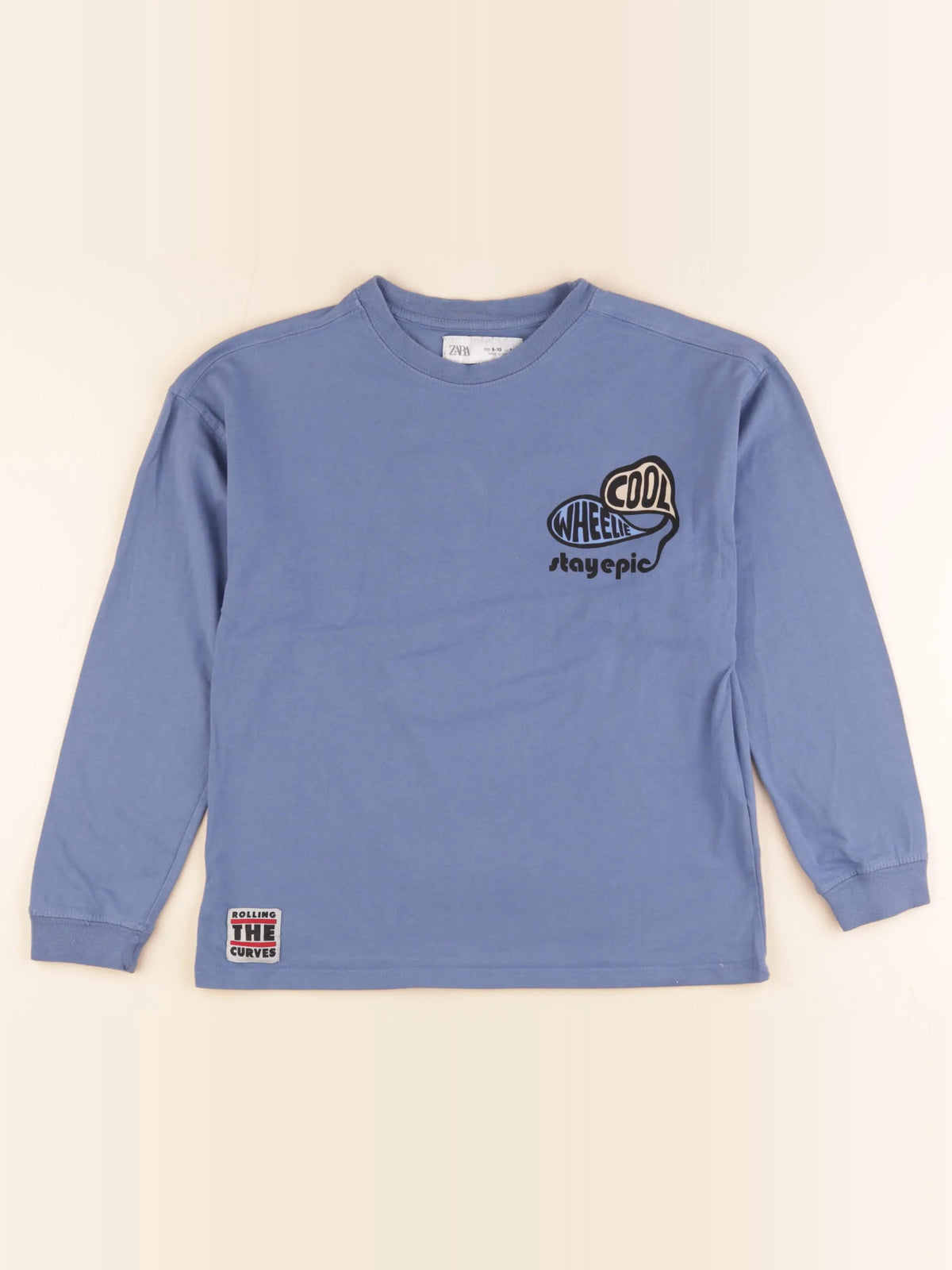 Zara - tee-shirt bleu - 9/10 ans