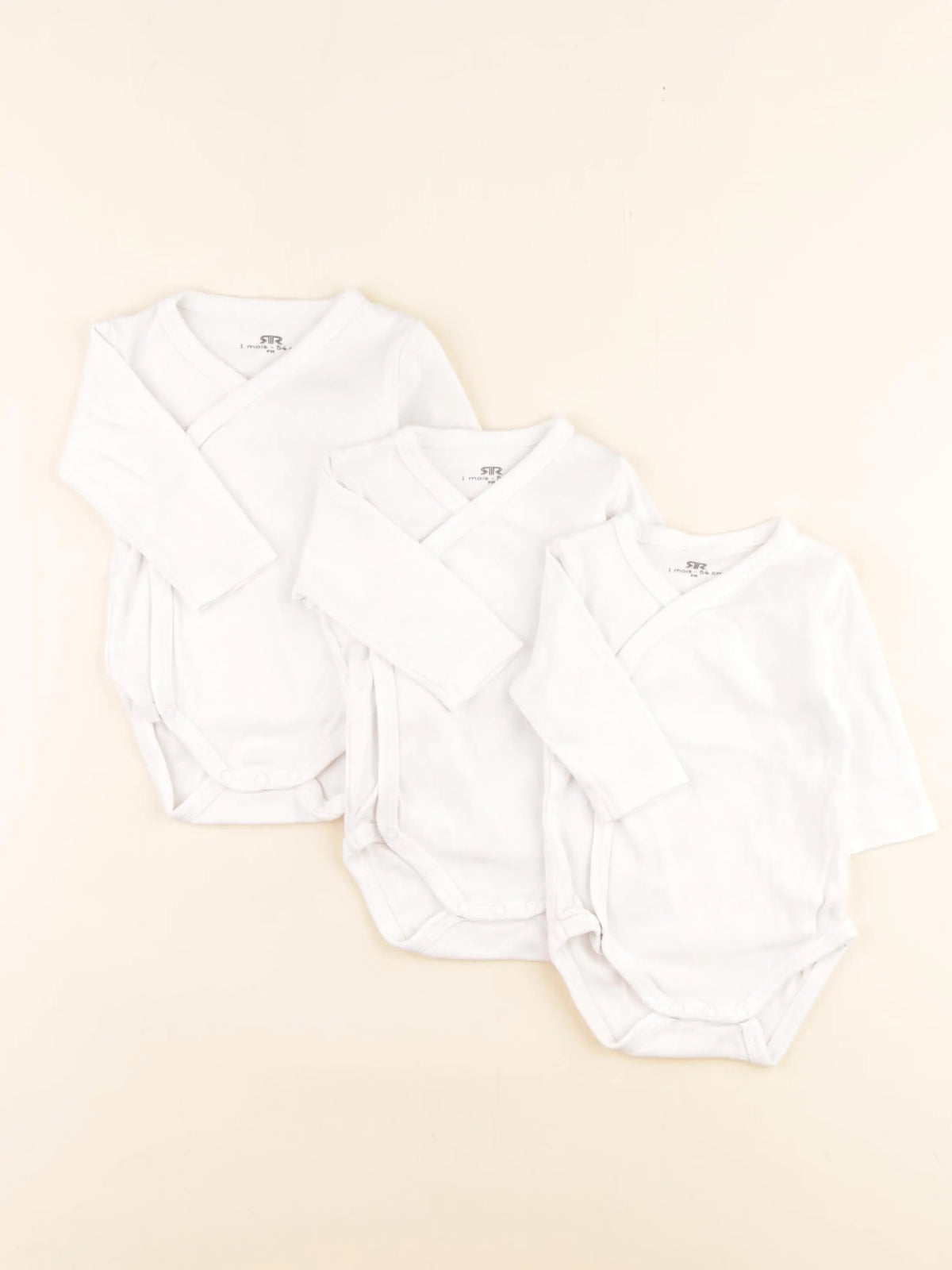 La Redoute - lot de 3 bodies en coton blanc - 1 mois