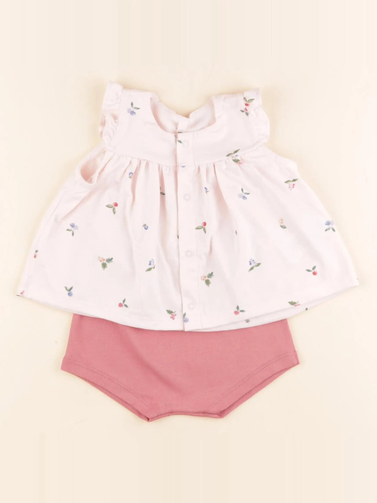 Petit Bateau - ensemble rose - 12 mois