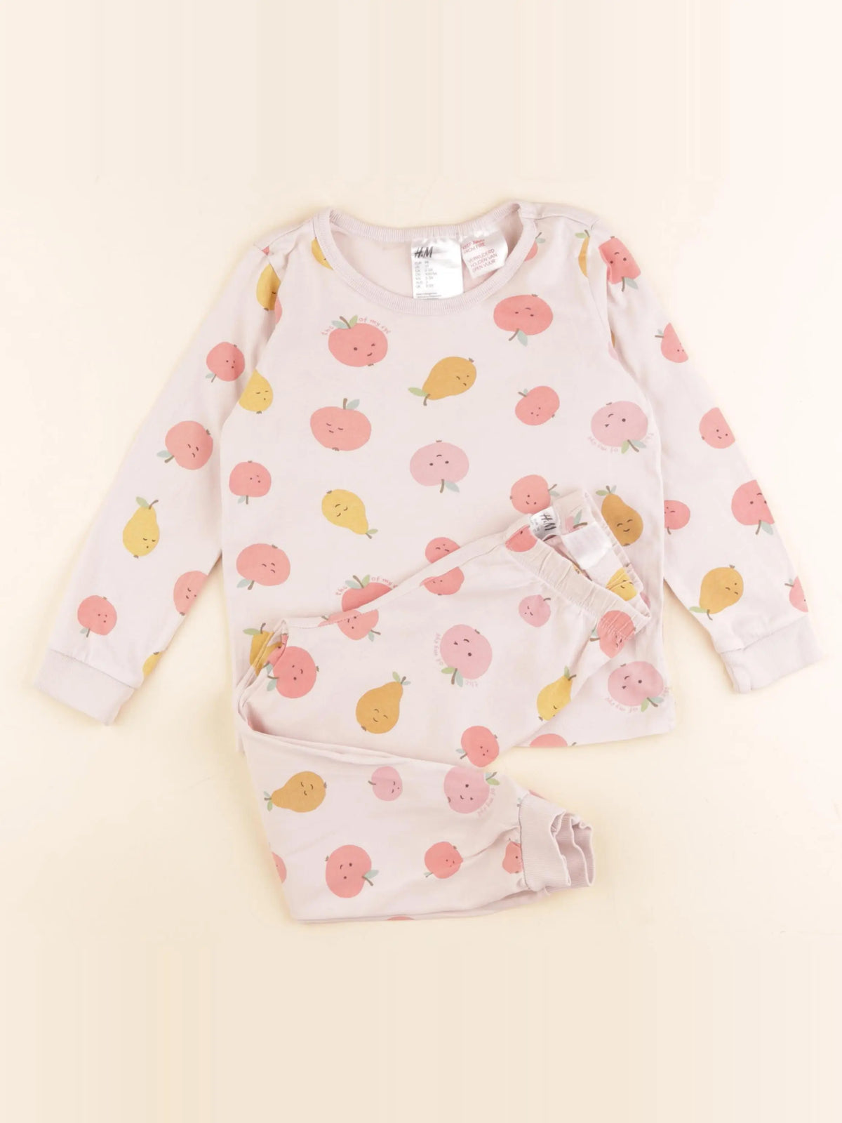 H&M - pyjama coton rose - 2/3 ans