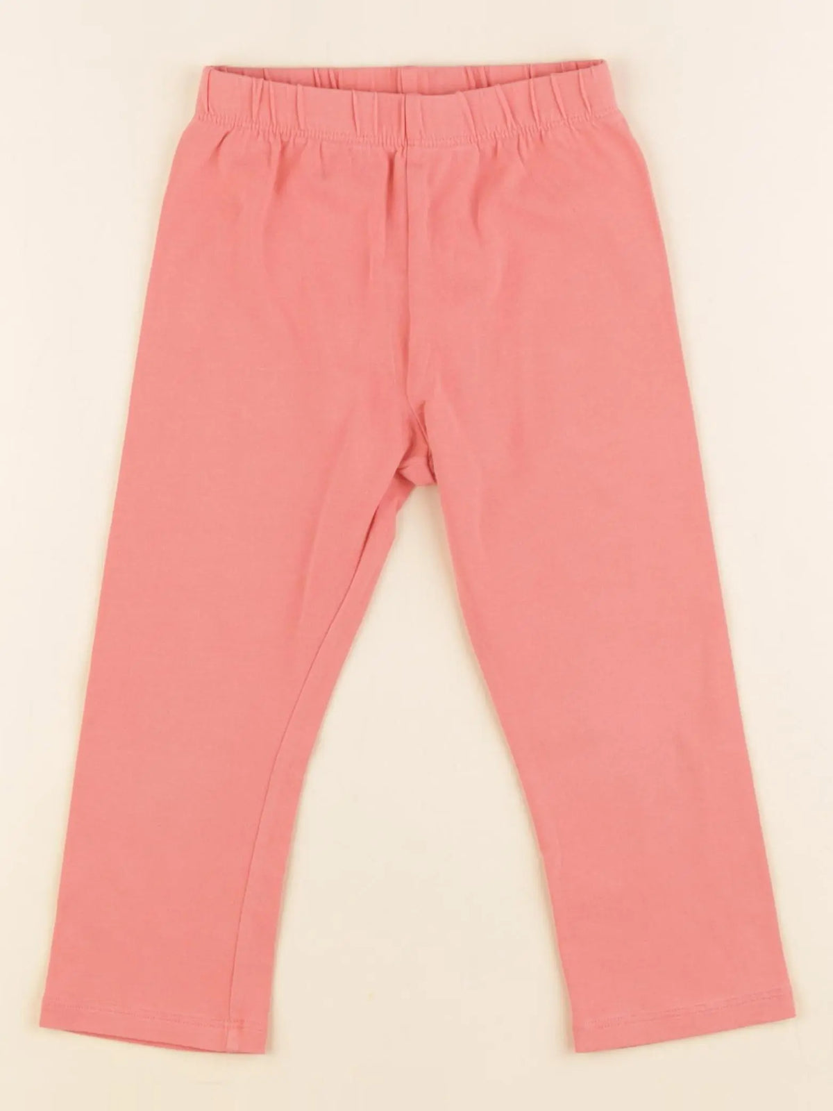 Vertbaudet - legging coton blanc, orange - 6 ans