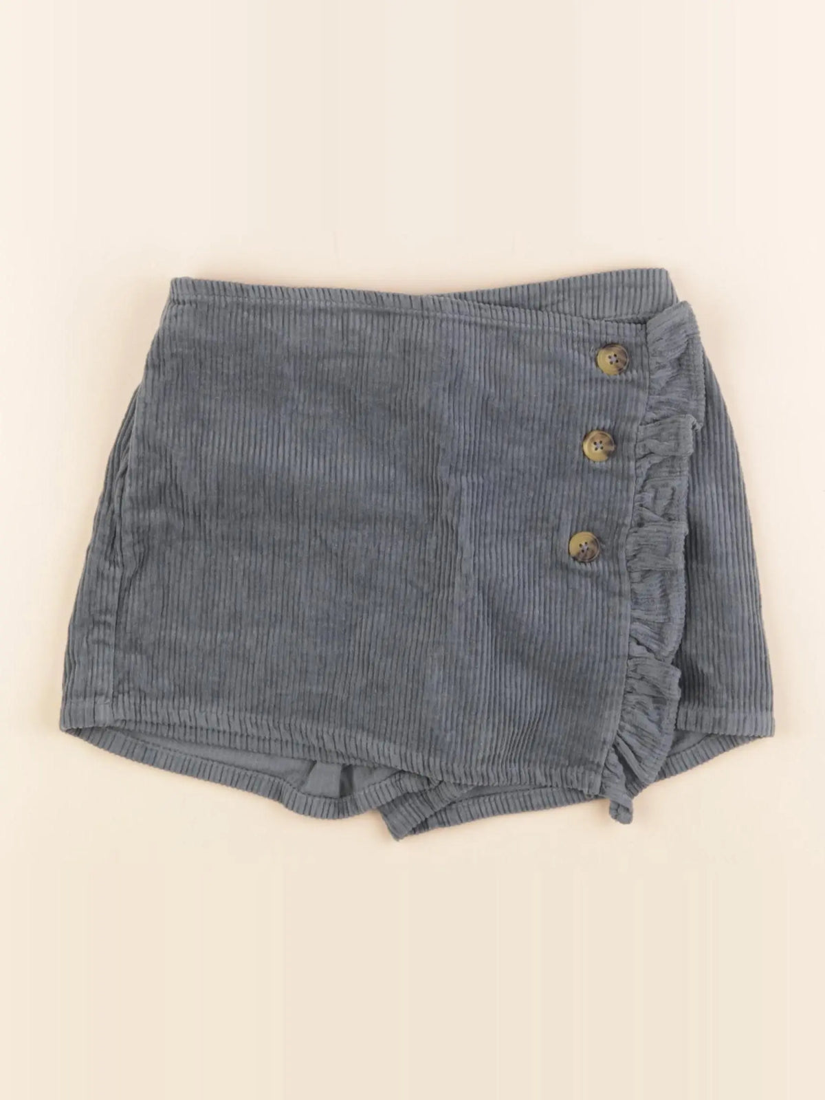 Vertbaudet - jupe short coton vert - 6 ans
