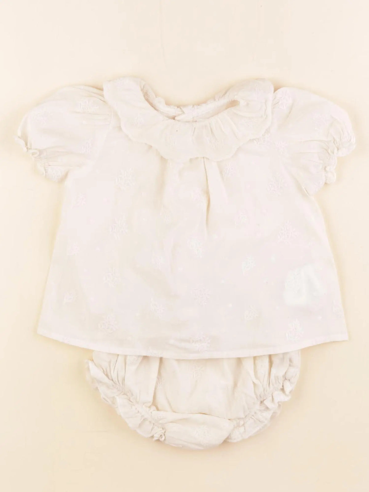 Zara - ensemble beige - 6/9 mois