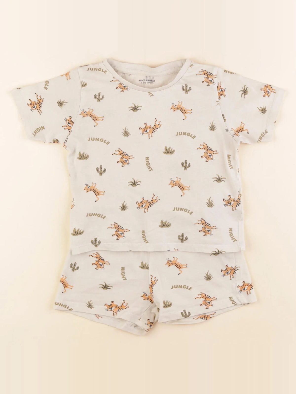 Vertbaudet - pyjama coton beige - 3 ans