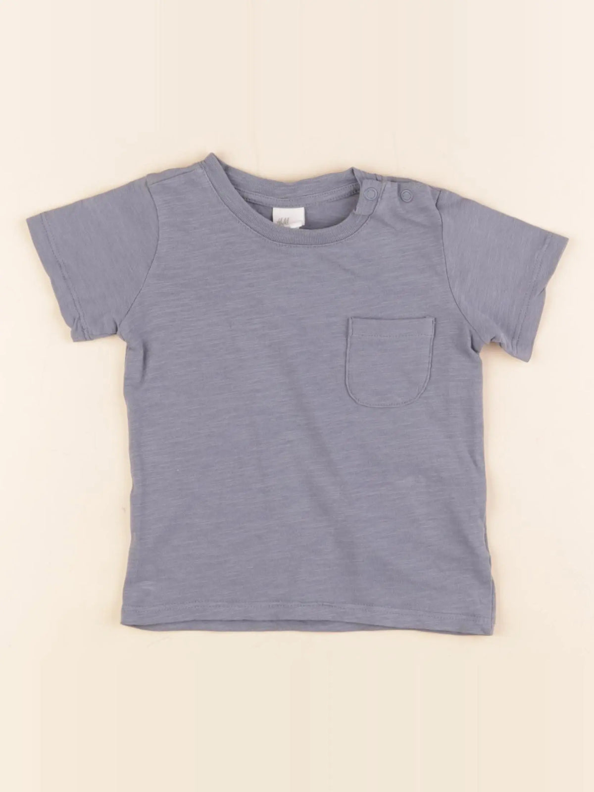 H&M - tee-shirt bleu - 6/9 mois