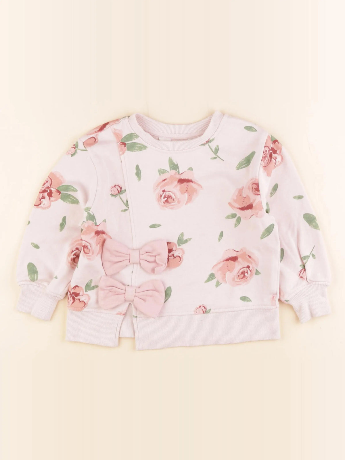 H&M - sweat rose - 2/4 ans