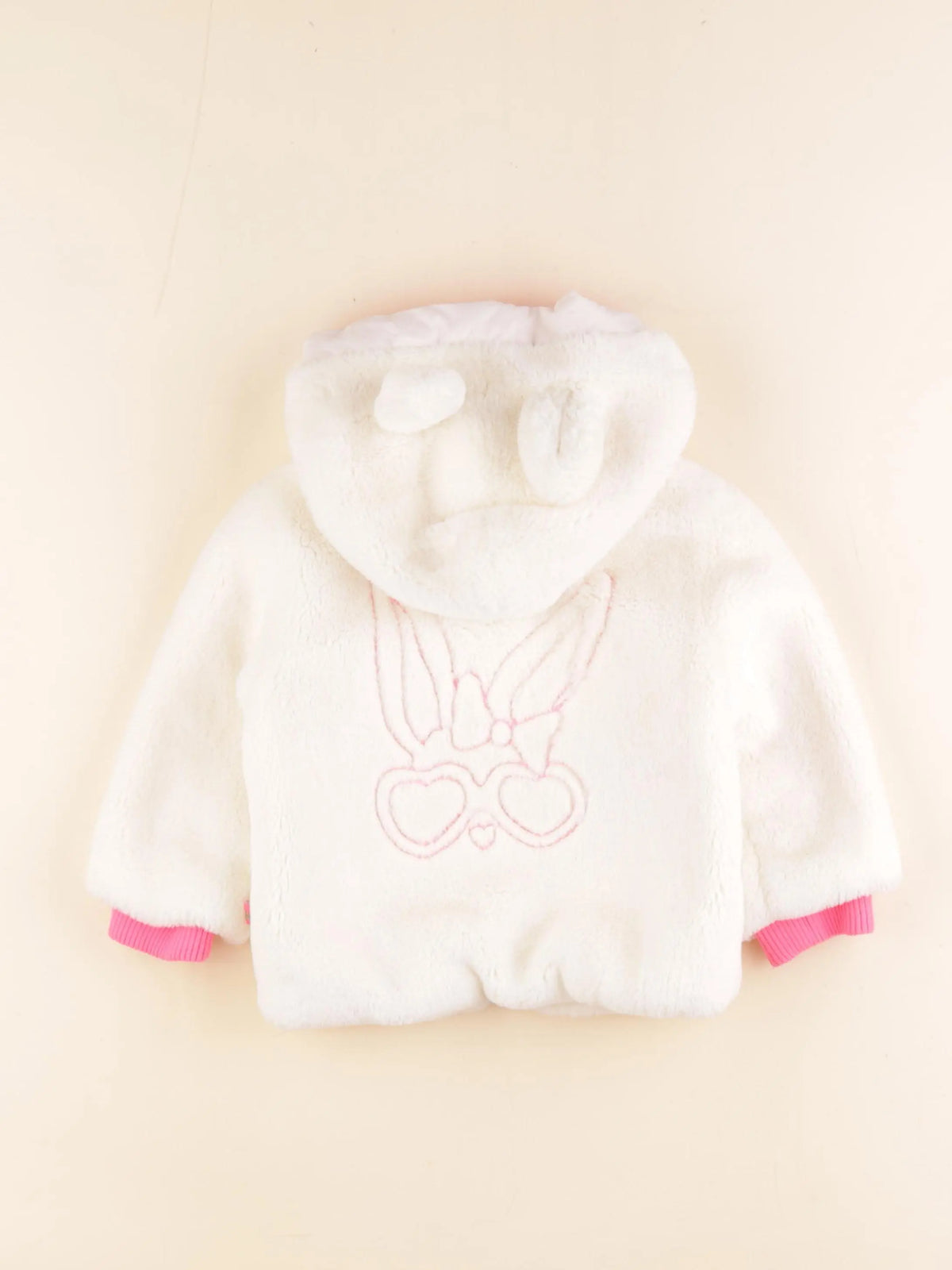 Billie Blush - veste imprimé au dos rose, blanc fluo - 12 mois