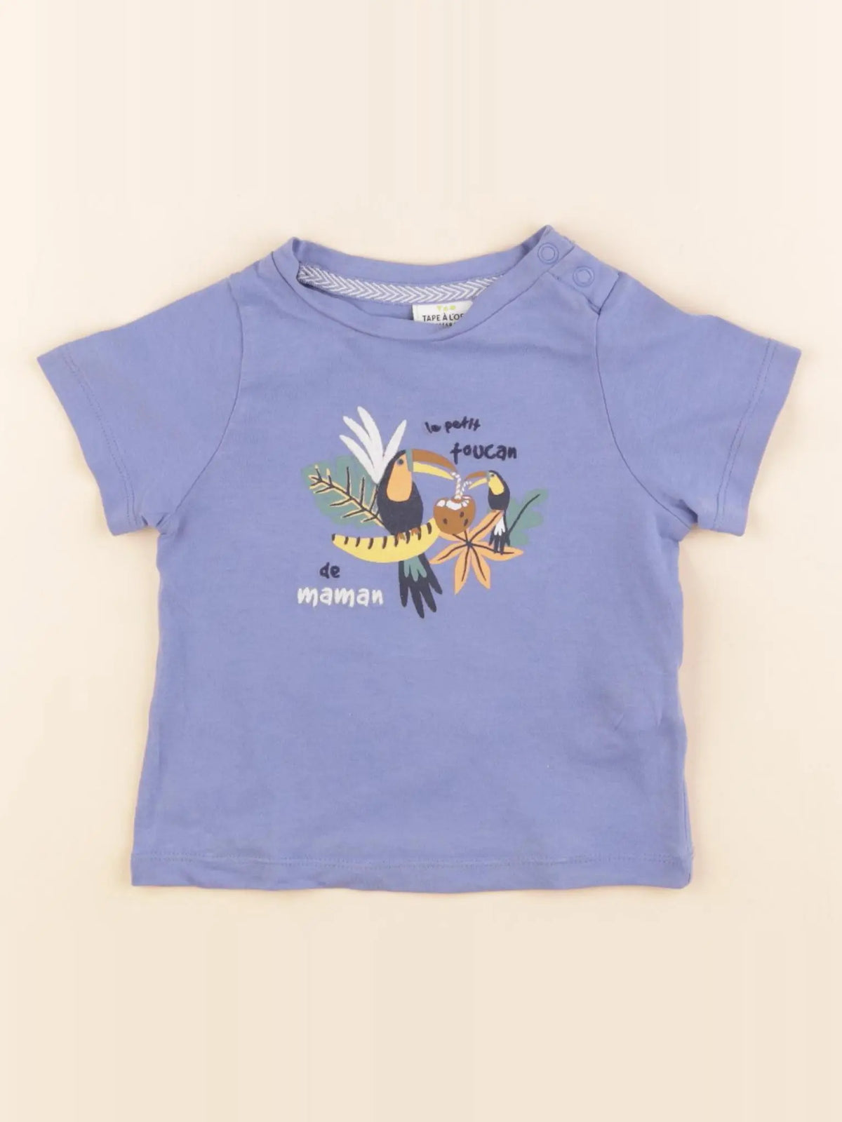 Tape à l'oeil - tee-shirt bleu - 6 mois