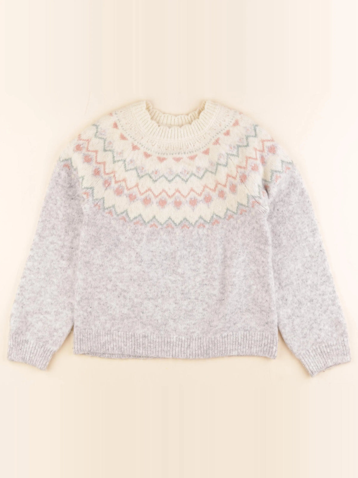 Vertbaudet - pull gris - 10 ans