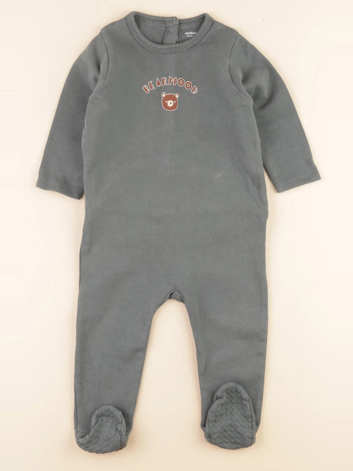 Vertbaudet - pyjama coton vert - 18 mois