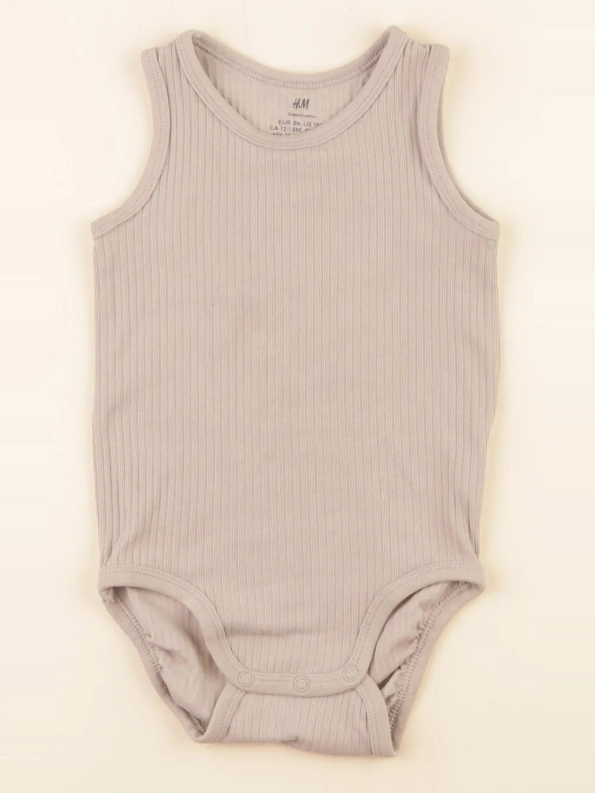H&M - body beige - 12/18 mois