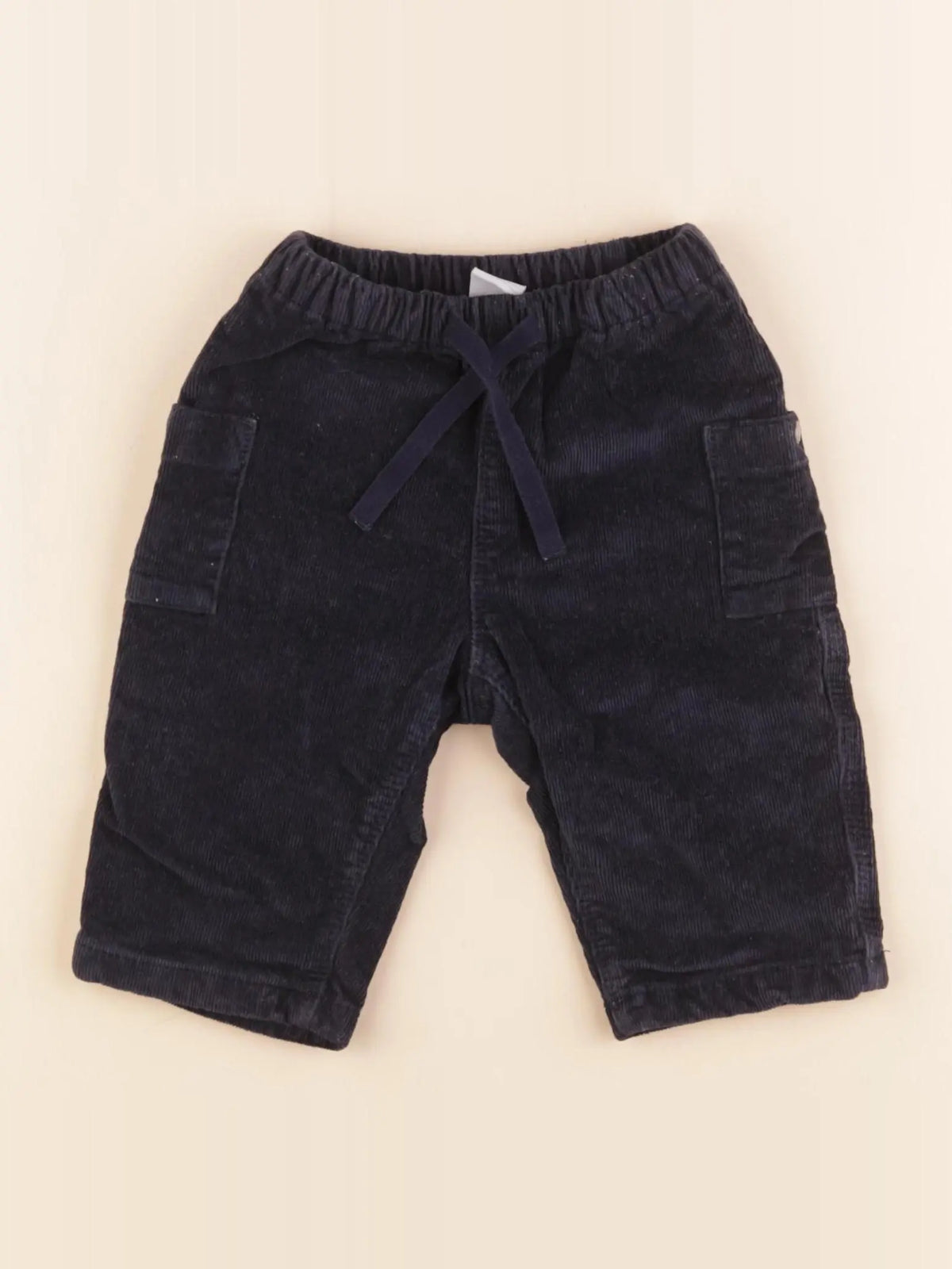 Petit Bateau - pantalon doublé bleu - 6 mois