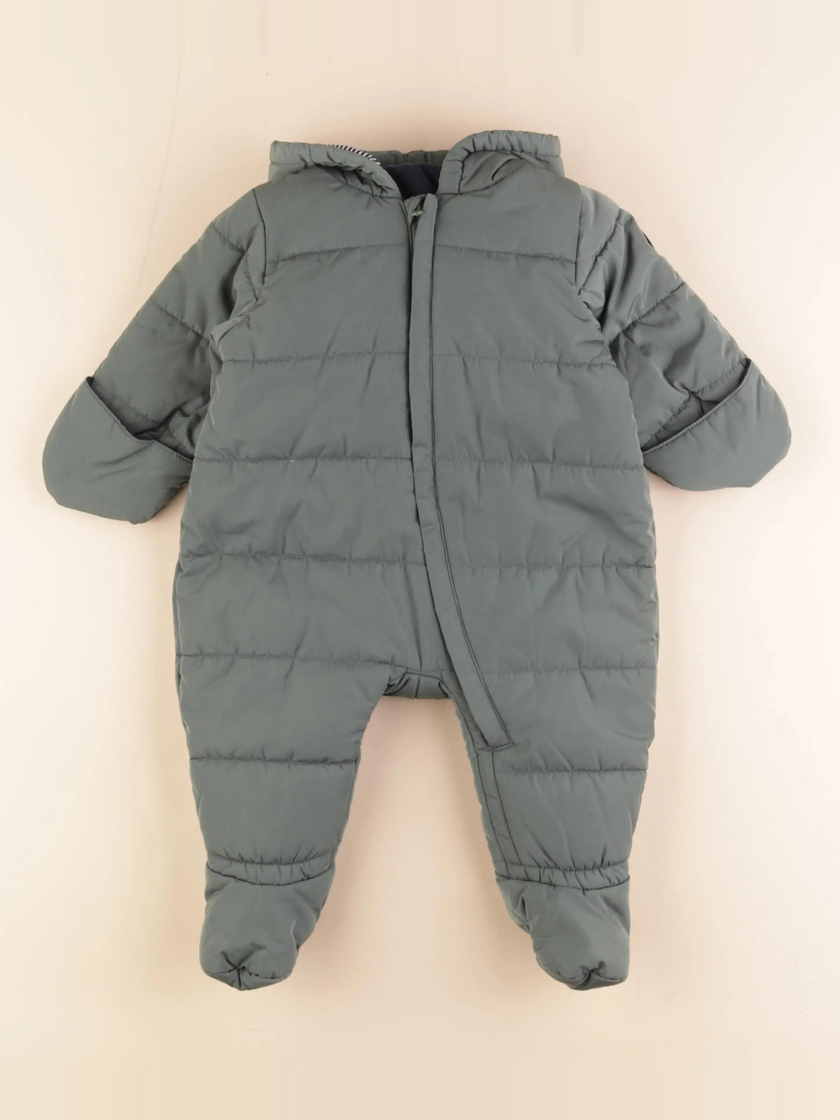 Petit Bateau - combi-pilote vert - 6 mois