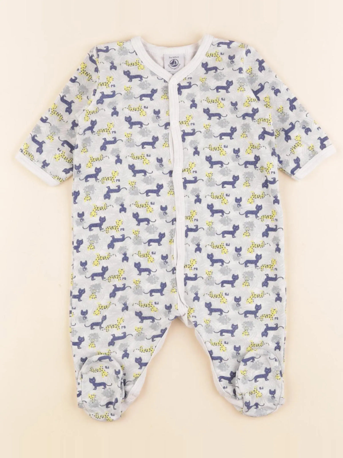 Petit Bateau - pyjama coton multicolore - 3 mois