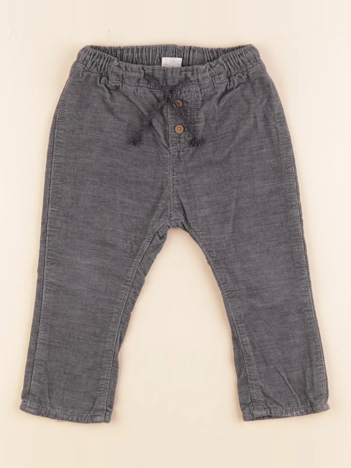 H&M - pantalon doublé gris - 9/12 mois
