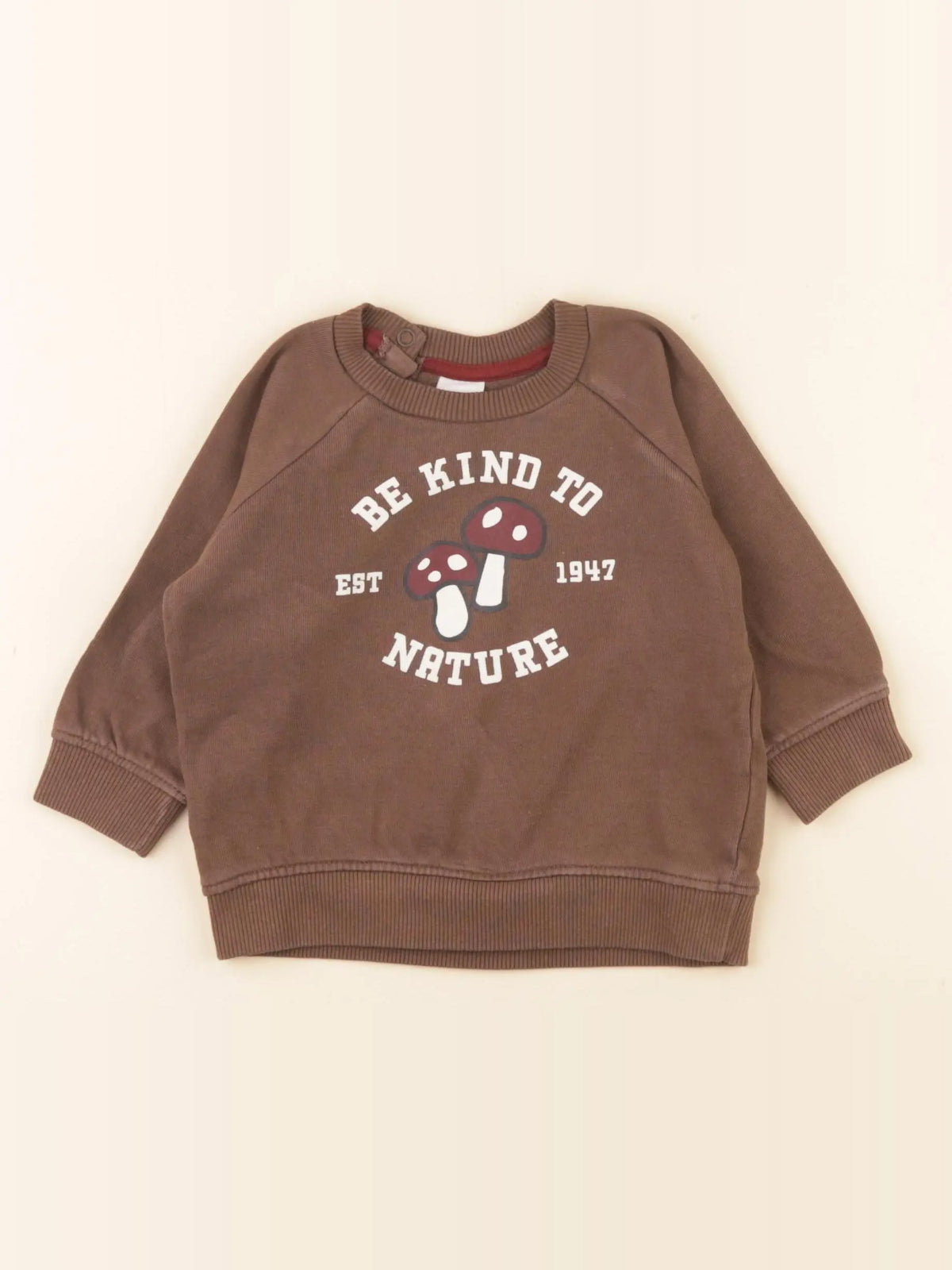 H&M - sweat marron - 6/9 mois
