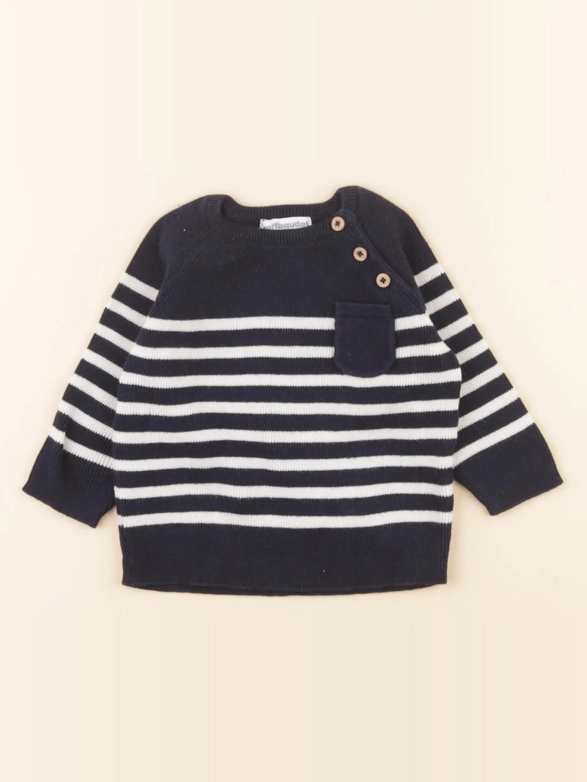 Vertbaudet - pull bleu - 9 mois