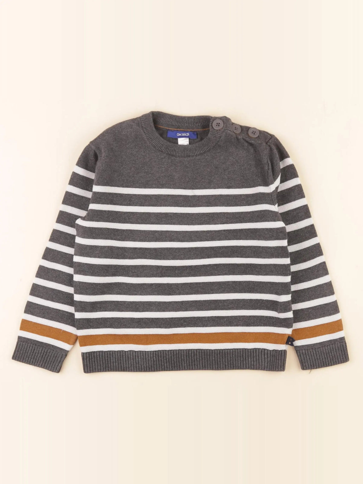 Okaidi - pull gris - 3 ans
