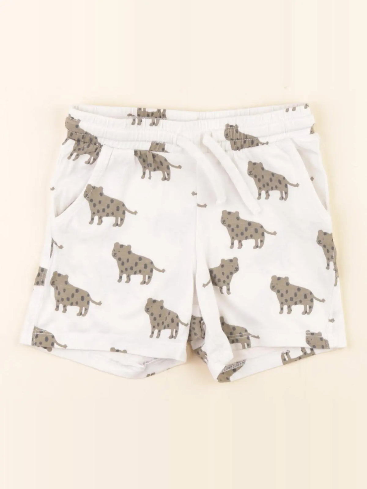 H&M - short beige, marron - 12/18 mois