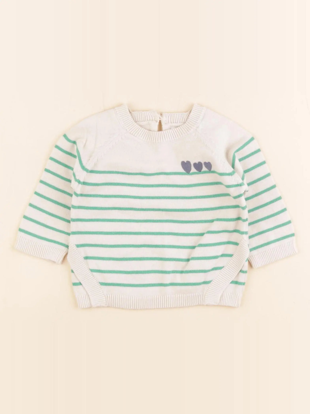 Vertbaudet - pull blanc - 3 mois