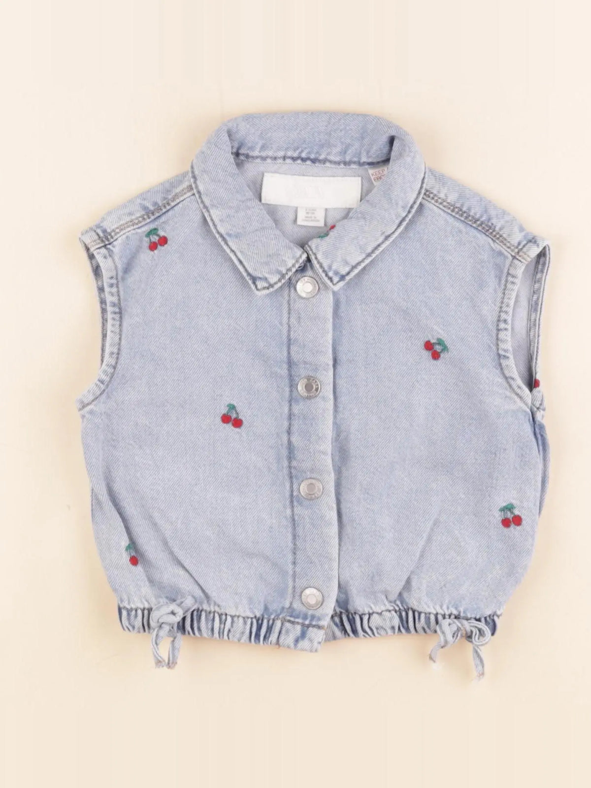 Zara - veste sans manches bleu - 2 ans