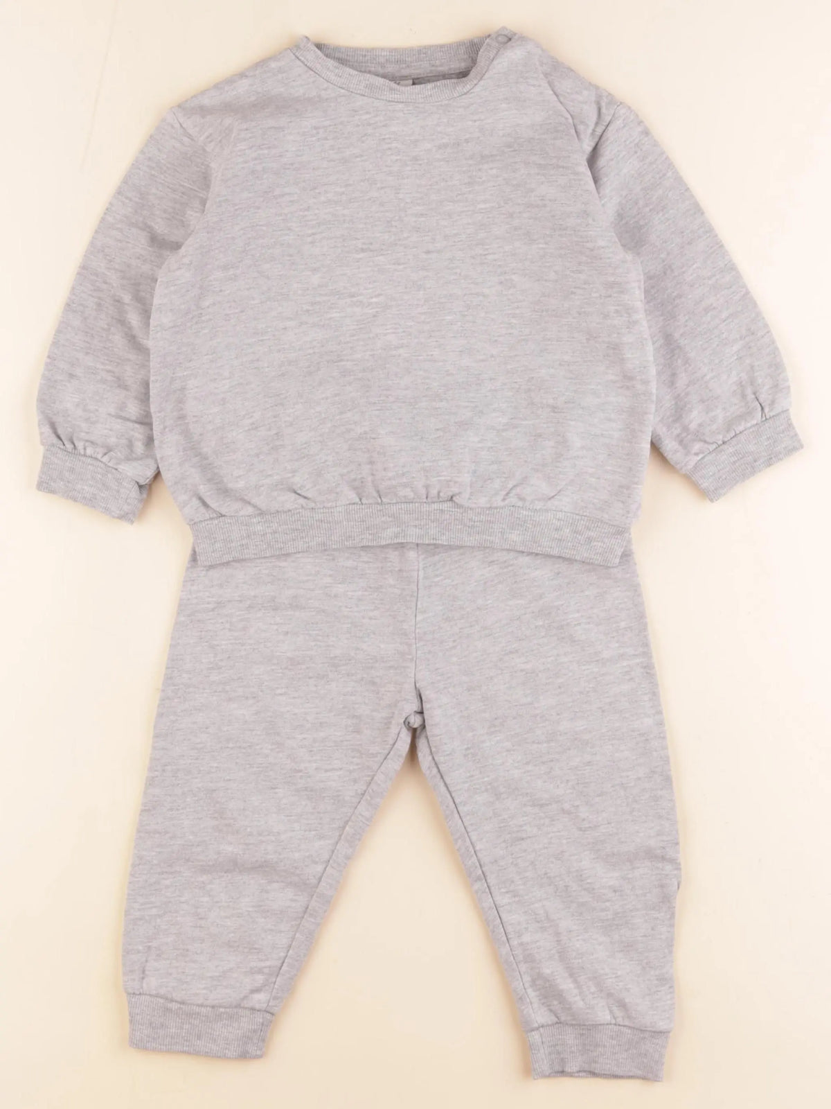 H&M - ensemble gris - 12/18 mois