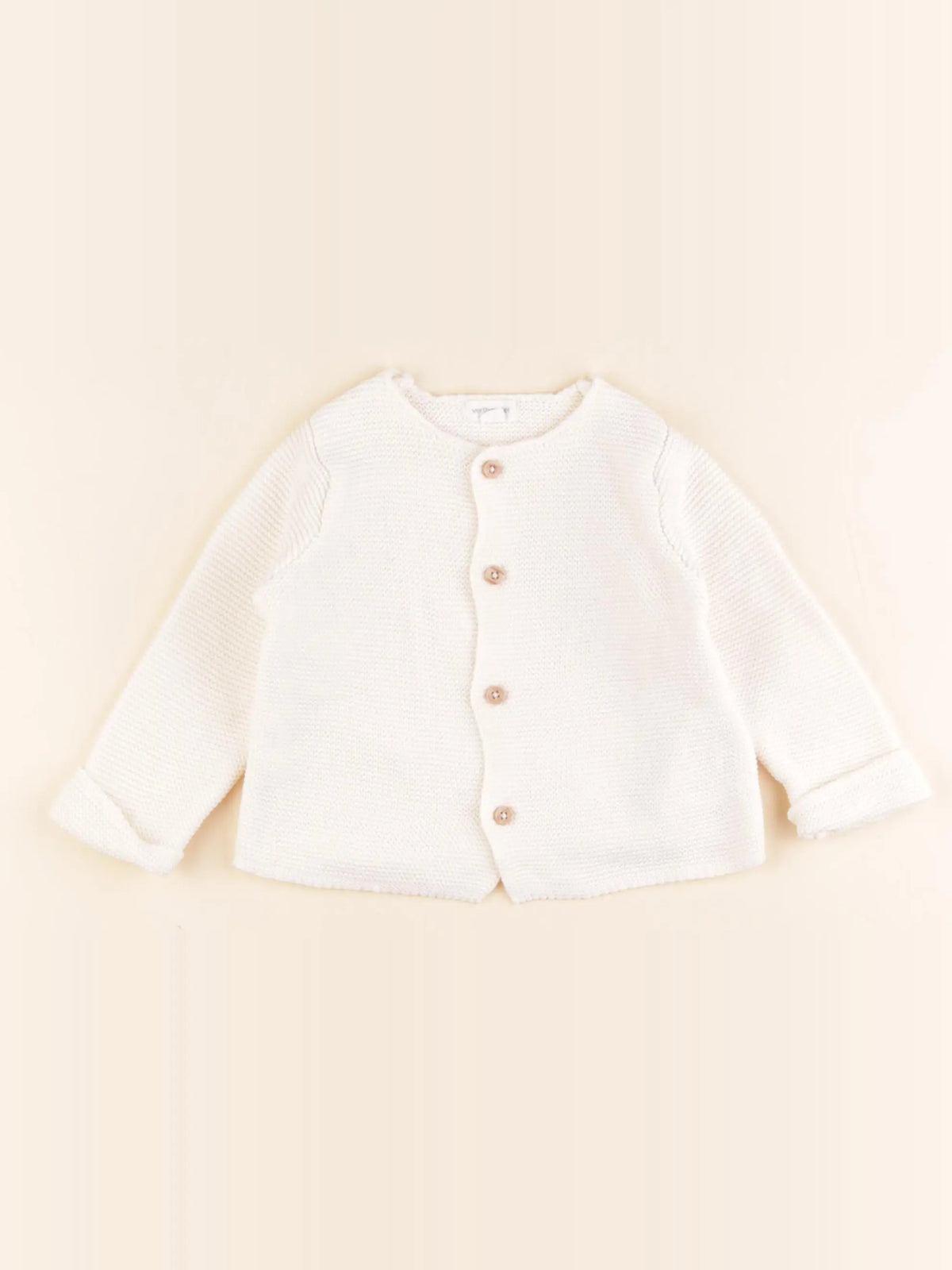 Vertbaudet - gilet beige - 6 mois