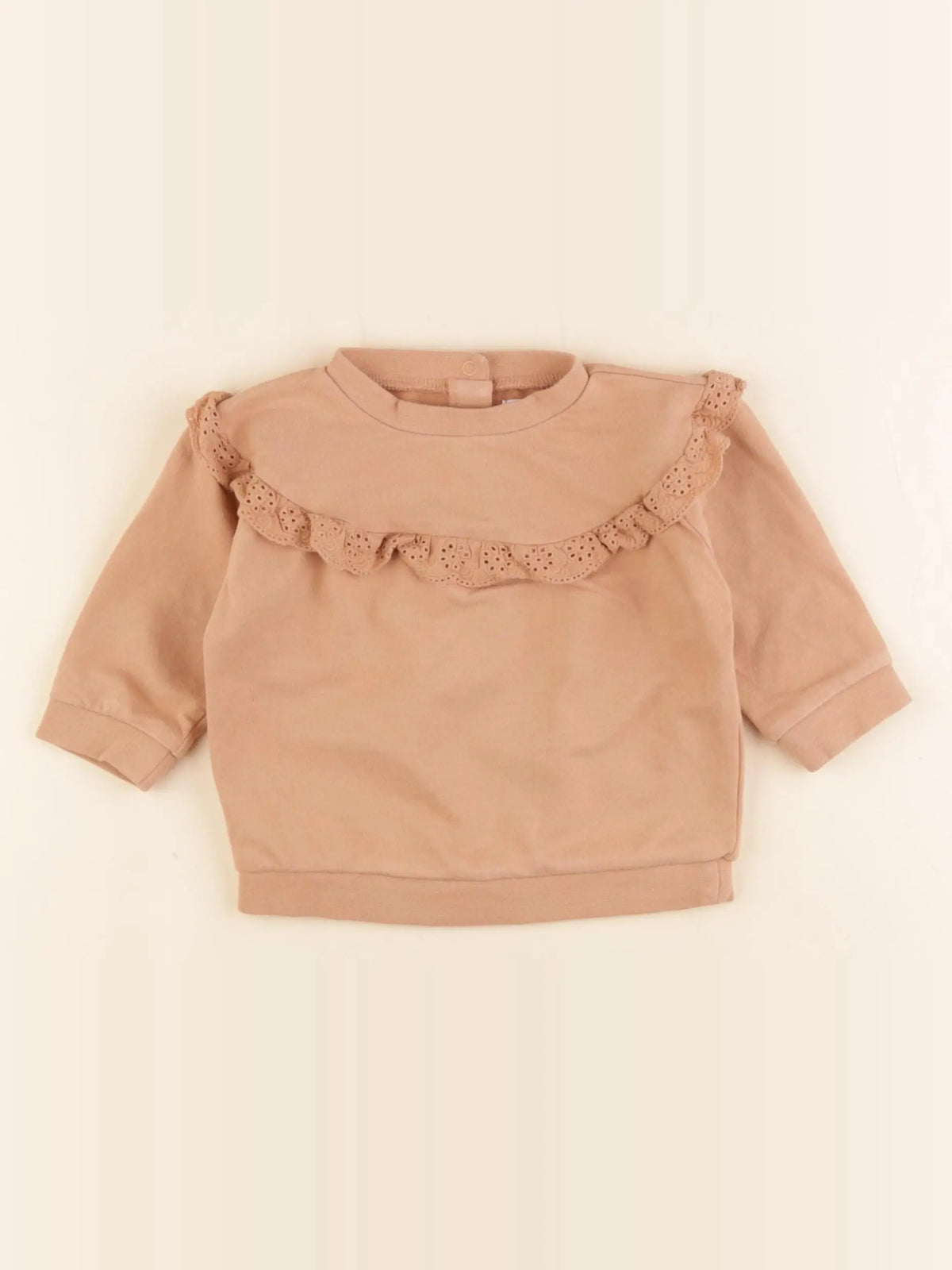 Vertbaudet - sweat marron - 6 mois