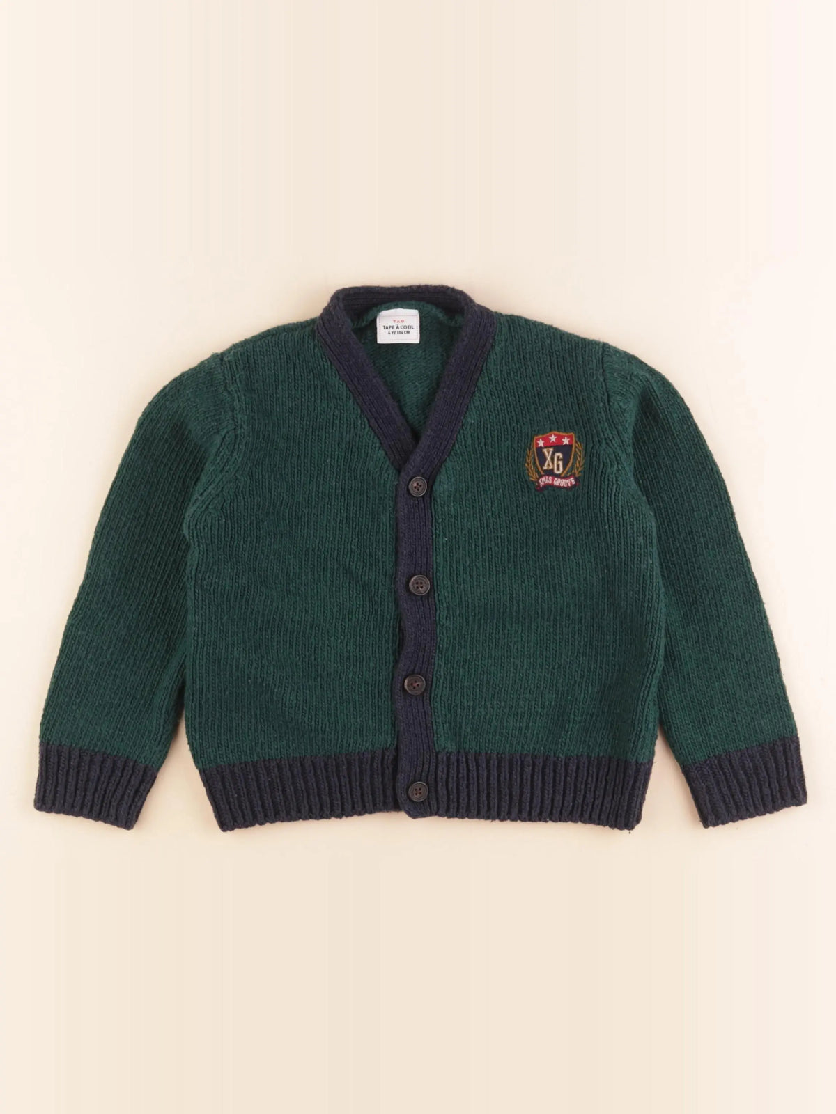 Tape à l'oeil - gilet vert - 4 ans