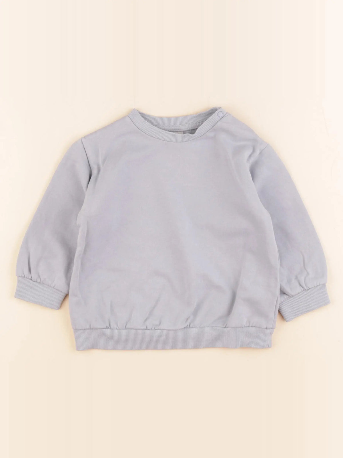 H&M - sweat bleu - 9/12 mois