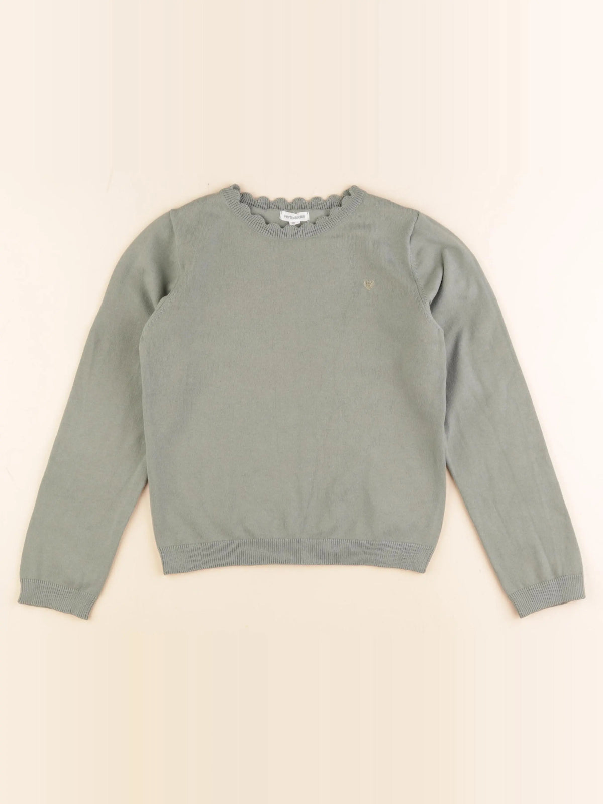 Vertbaudet - pull vert - 9 ans